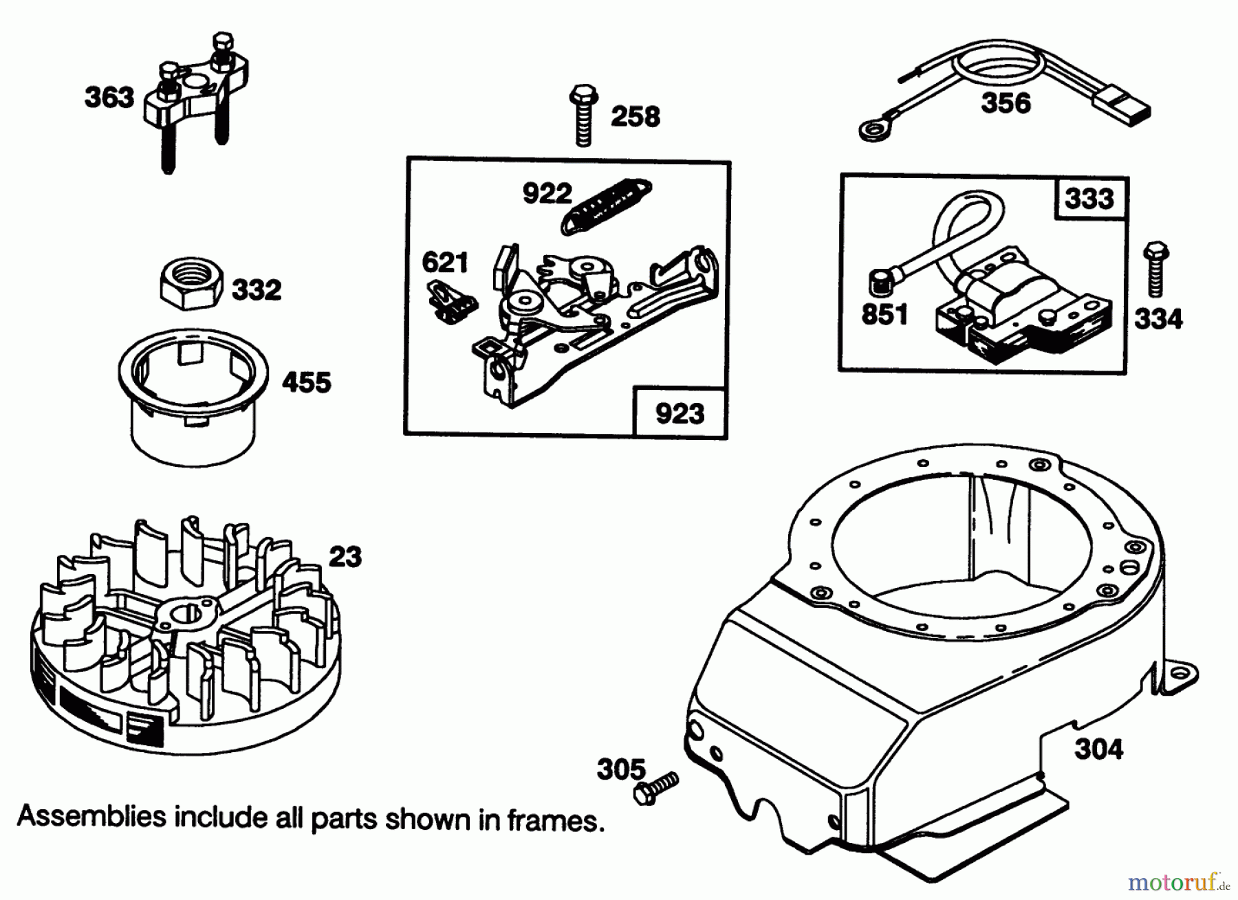 Toro Neu Mowers, Walk-Behind Seite 1 16401 - Toro Side Discharge Mower, 1993 (39000001-39999999) ENGINE BRIGGS & STRATTON MODEL 122702-3171-01 #6