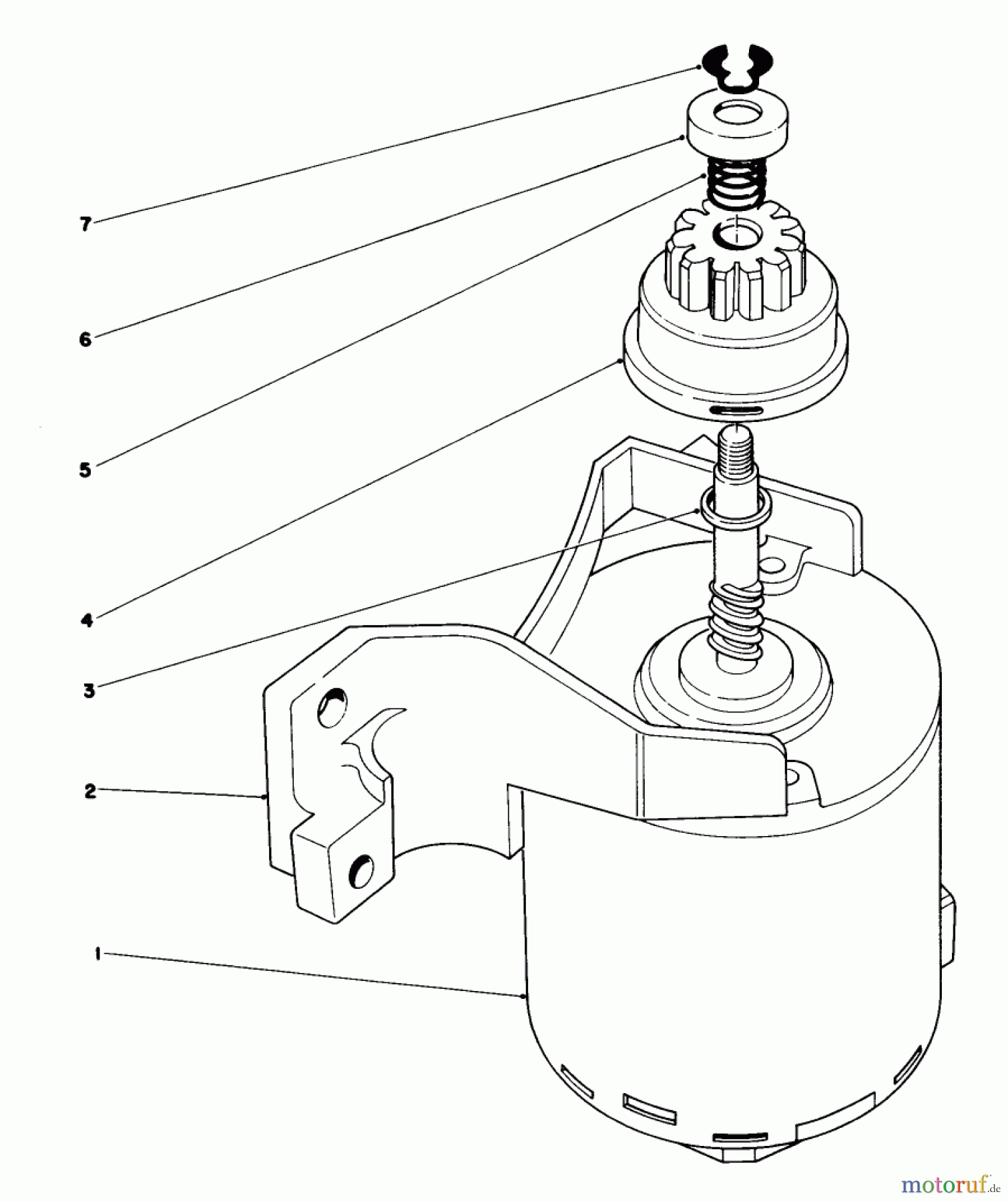 Toro Neu Mowers, Walk-Behind Seite 1 16793 - Toro Lawnmower, 1988 (8000001-8999999) STARTER ASSEMBLY