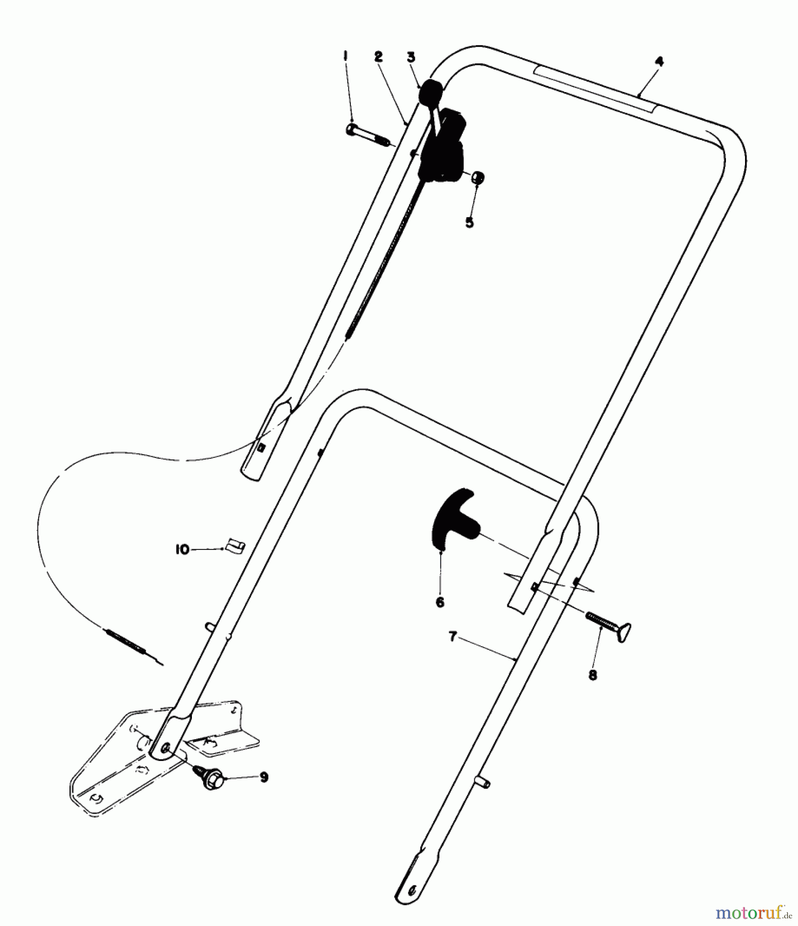Toro Neu Mowers, Walk-Behind Seite 1 16800 - Toro Lawnmower, 1979 (9000001-9999999) HANDLE ASSEMBLY-MODEL 16800