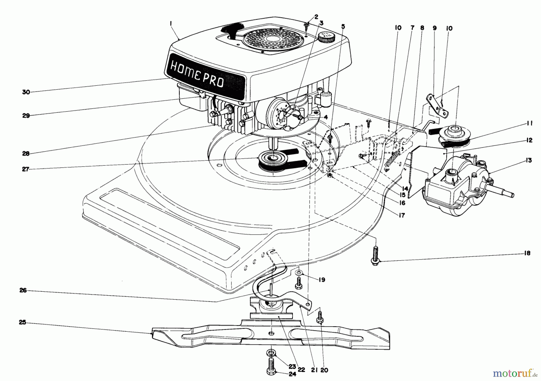 Toro Neu Mowers, Walk-Behind Seite 1 16820 - Toro Lawnmower, 1979 (9000001-9999999) ENGINE ASSEMBLY (MODEL NO. 16830)
