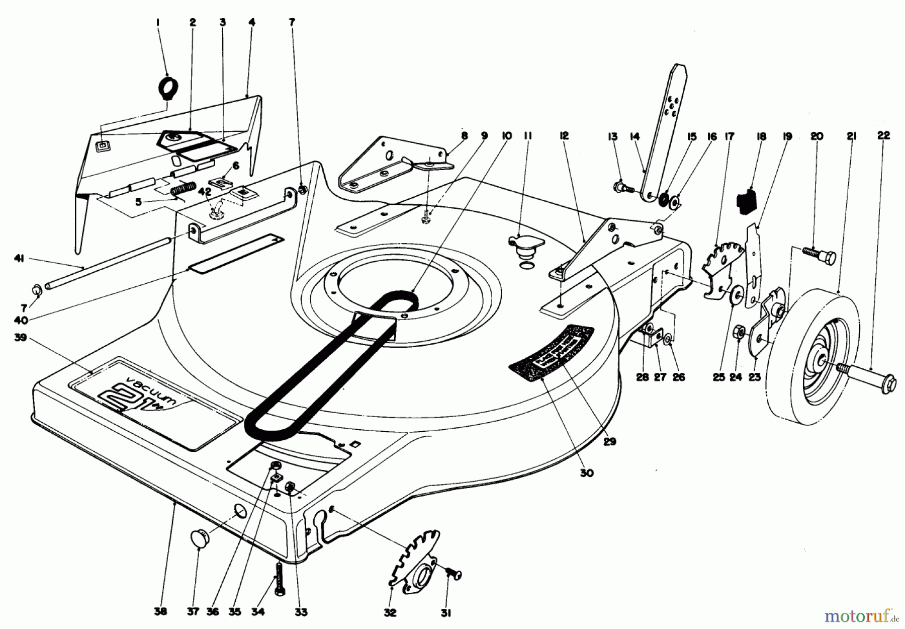  Toro Neu Mowers, Walk-Behind Seite 1 16870 - Toro Lawnmower, 1980 (0000001-0999999) MOWER HOUSING ASSEMBLY-MODEL 16870