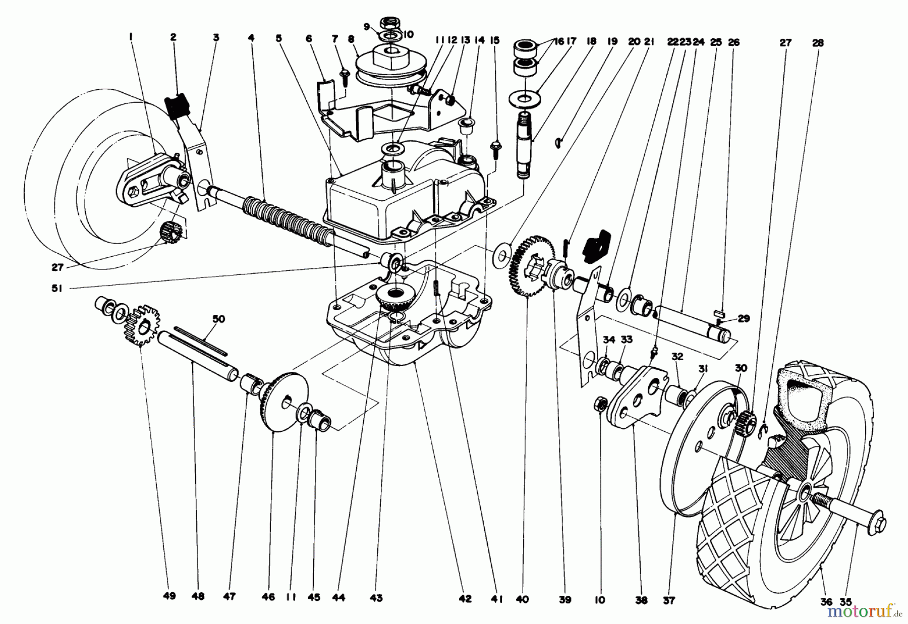 Toro Neu Mowers, Walk-Behind Seite 1 16880 - Toro Lawnmower, 1982 (2000001-2999999) GEAR CASE ASSEMBLY (MODEL NO. 16890)