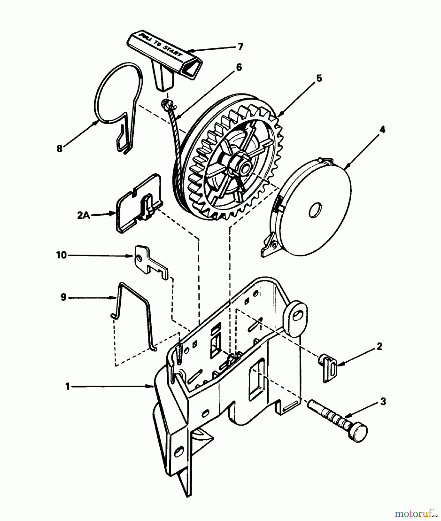 Toro Neu Mowers, Walk-Behind Seite 1 18017 - Toro Lawnmower, 1980 (0000001-0999999) REWIND STARTER NO. 590531