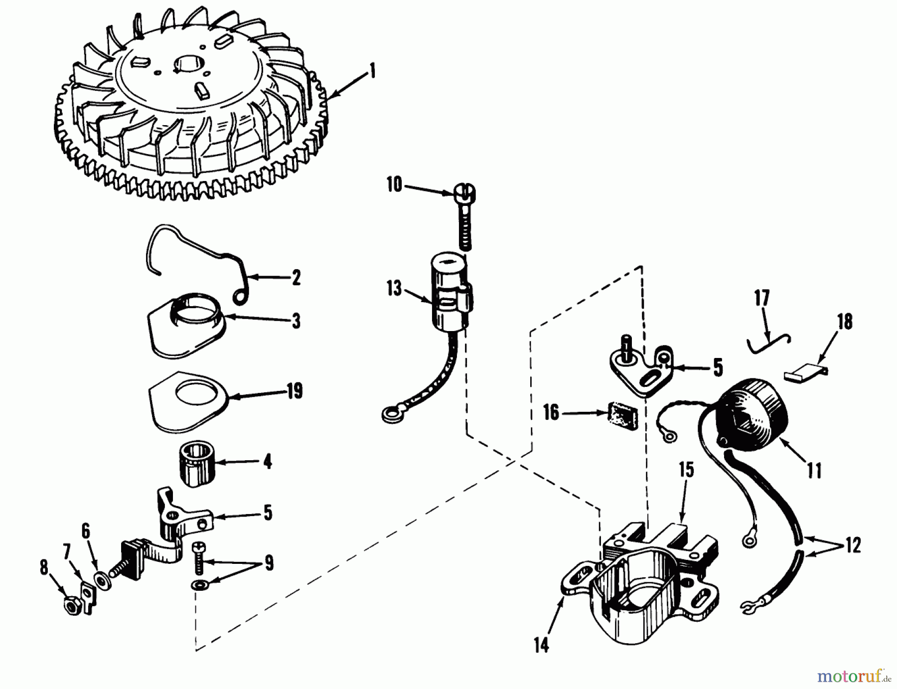  Toro Neu Mowers, Walk-Behind Seite 2 21172 - Toro Guardian Lawnmower, 1971 (1000001-1999999) MAGNETO NO. 610772