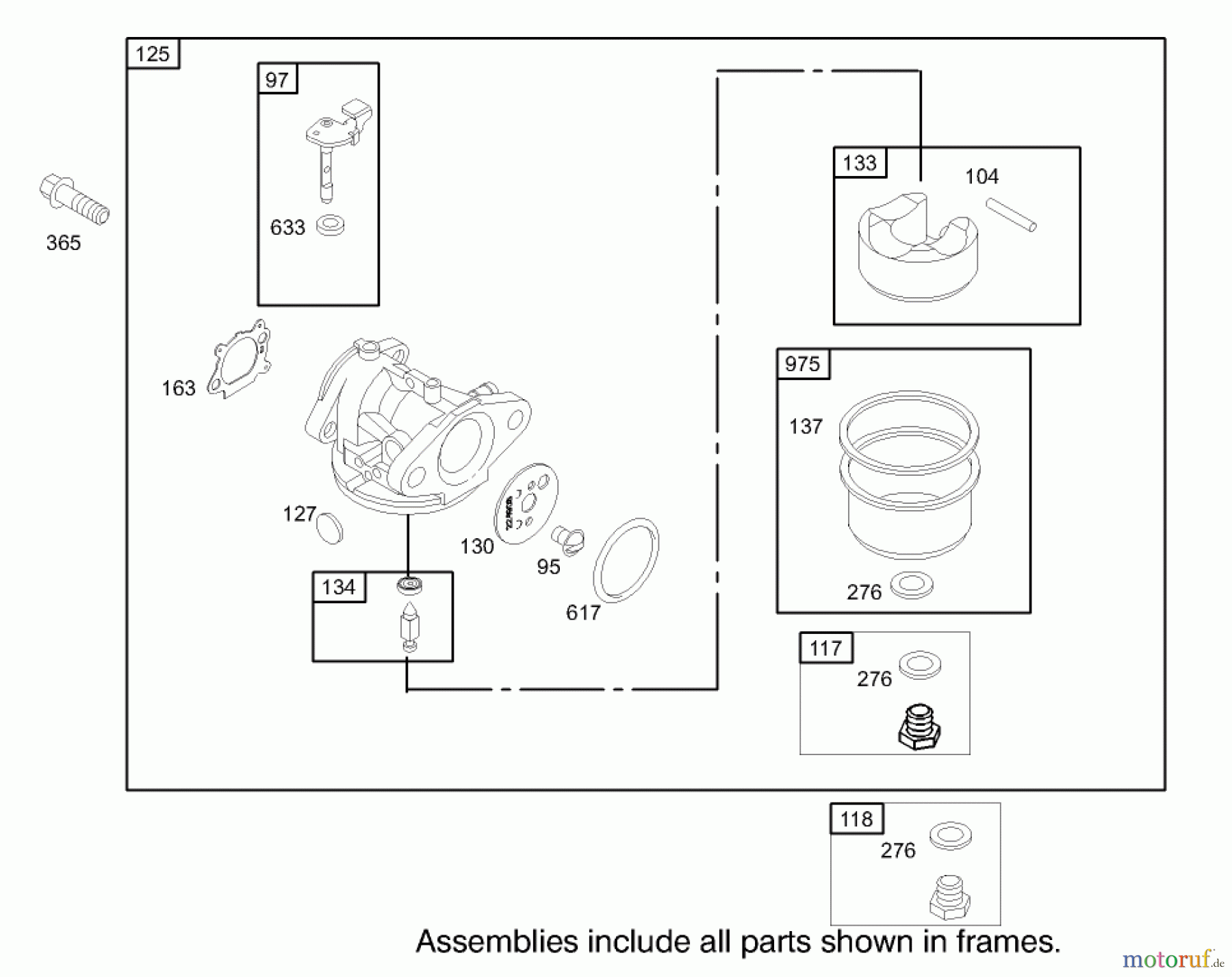 Toro Neu Mowers, Walk-Behind Seite 1 20036 - Toro Super Recycler Mower, 2004 (240000001-240999999) CARBURETOR ASSEMBLY BRIGGS AND STRATTON MODEL 123K02-0114-E1