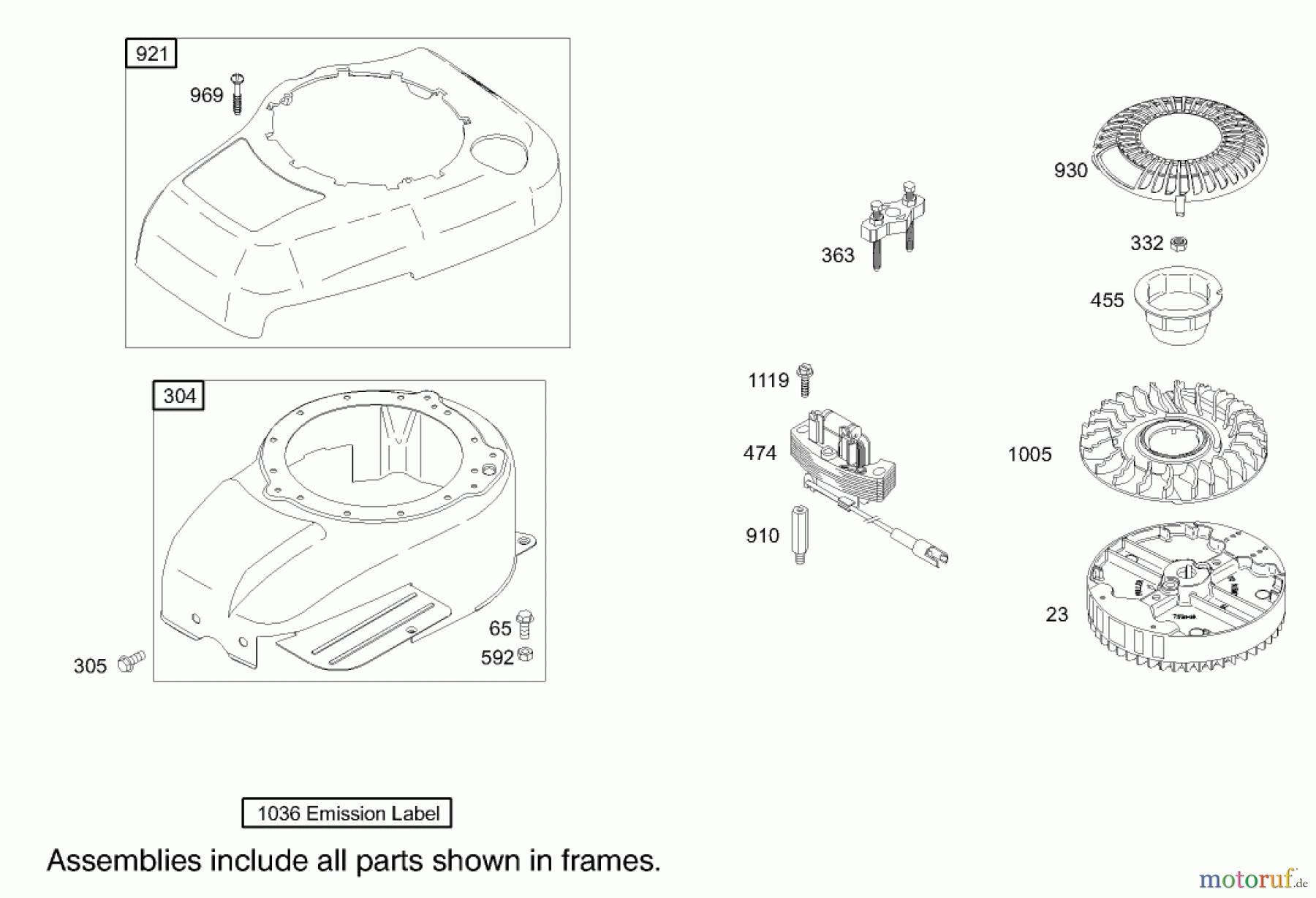 Toro Neu Mowers, Walk-Behind Seite 1 20039 - Toro Super Recycler Mower with Bag, 2003 (230000001-230999999) BLOWER HOUSING ASSEMBLY BRIGGS AND STRATTON MODEL 122607-0118-E1