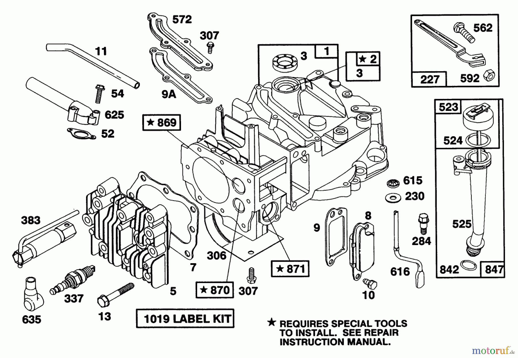 Toro Neu Mowers, Walk-Behind Seite 1 20217 - Toro Lawnmower, 1992 (2000001-2999999) ENGINE BRIGGS & STRATTON MODEL 124702-3115-01 #1