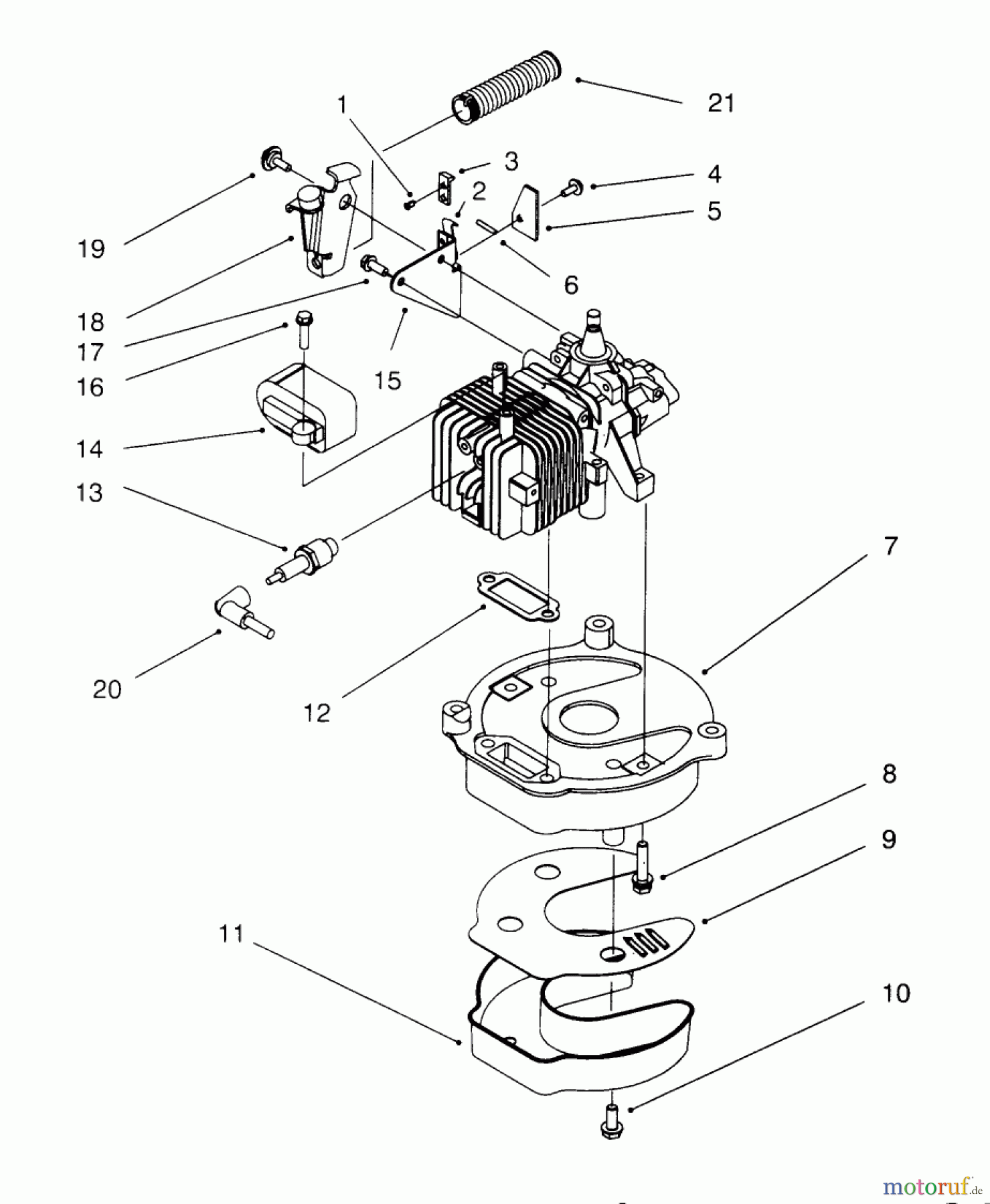  Toro Neu Mowers, Walk-Behind Seite 1 20442 - Toro Lawnmower, 1996 (6900001-6999999) BRAKE & MUFFLER ASSEMBLY (MODEL NO. 20442 ONLY)