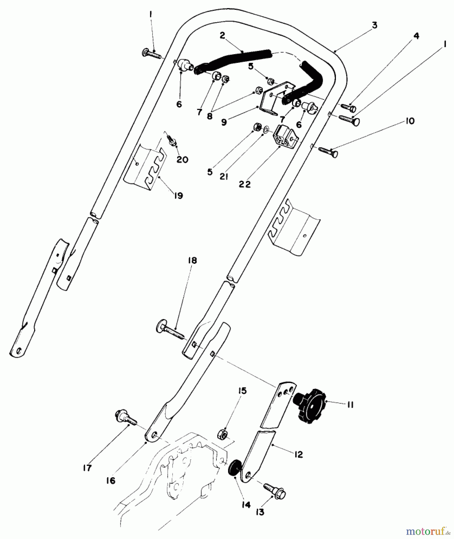  Toro Neu Mowers, Walk-Behind Seite 1 20574 - Toro Lawnmower, 1984 (4000001-4999999) HANDLE ASSEMBLY