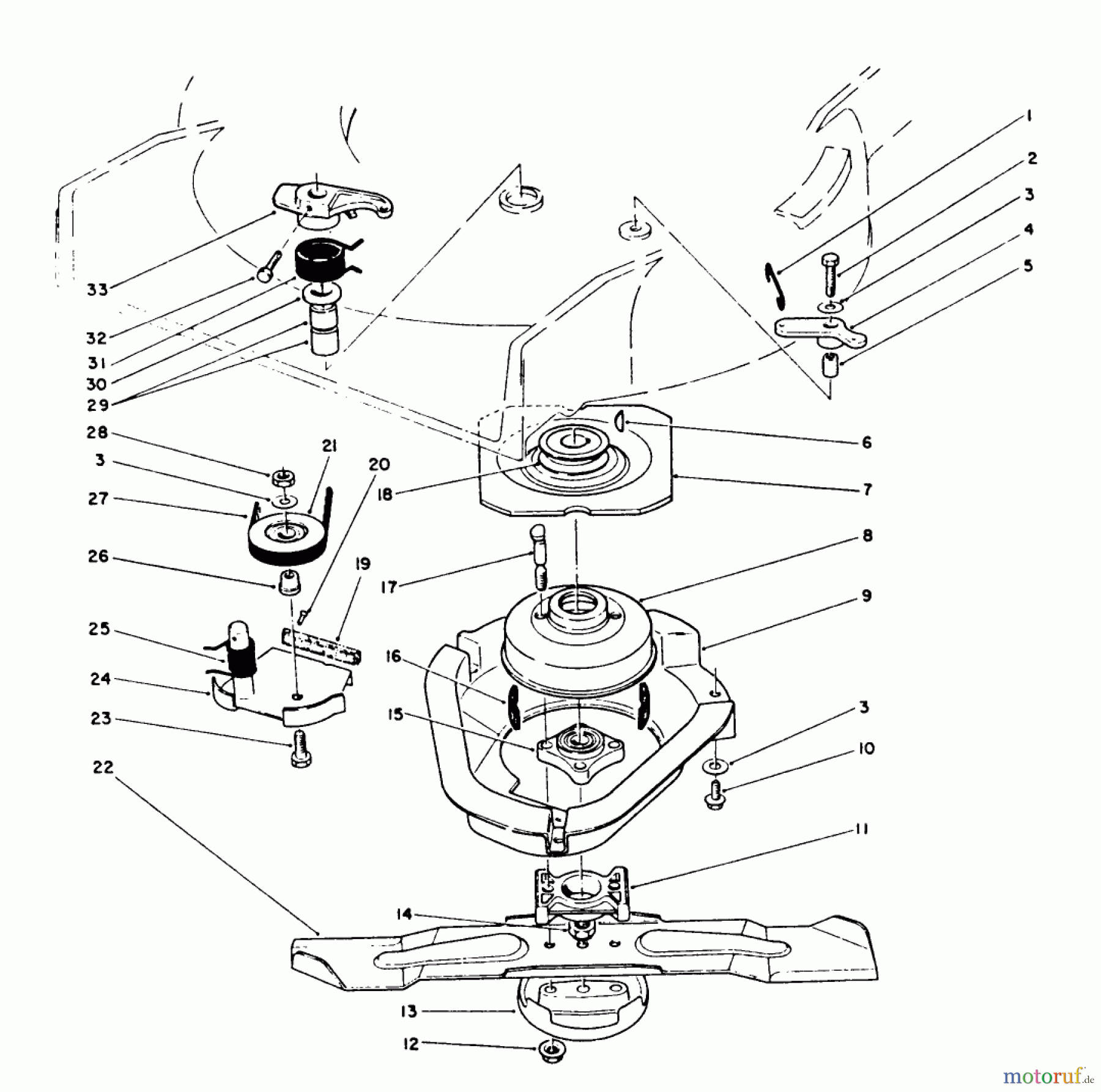  Toro Neu Mowers, Walk-Behind Seite 1 20622 - Toro Lawnmower, 1990 (0003102-0999999) BLADE BRAKE CLUTCH ASSEMBLY