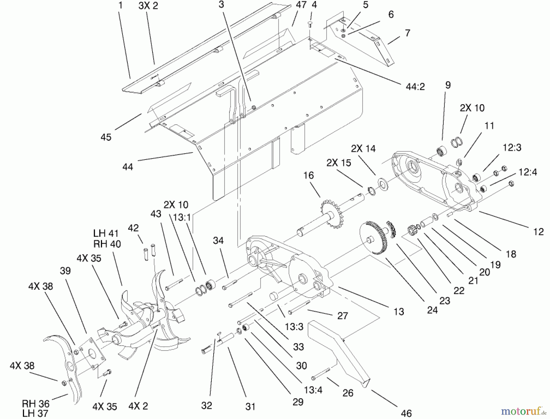  Toro Neu Accessories, Tiller/Cultivator 79271 - Toro 36