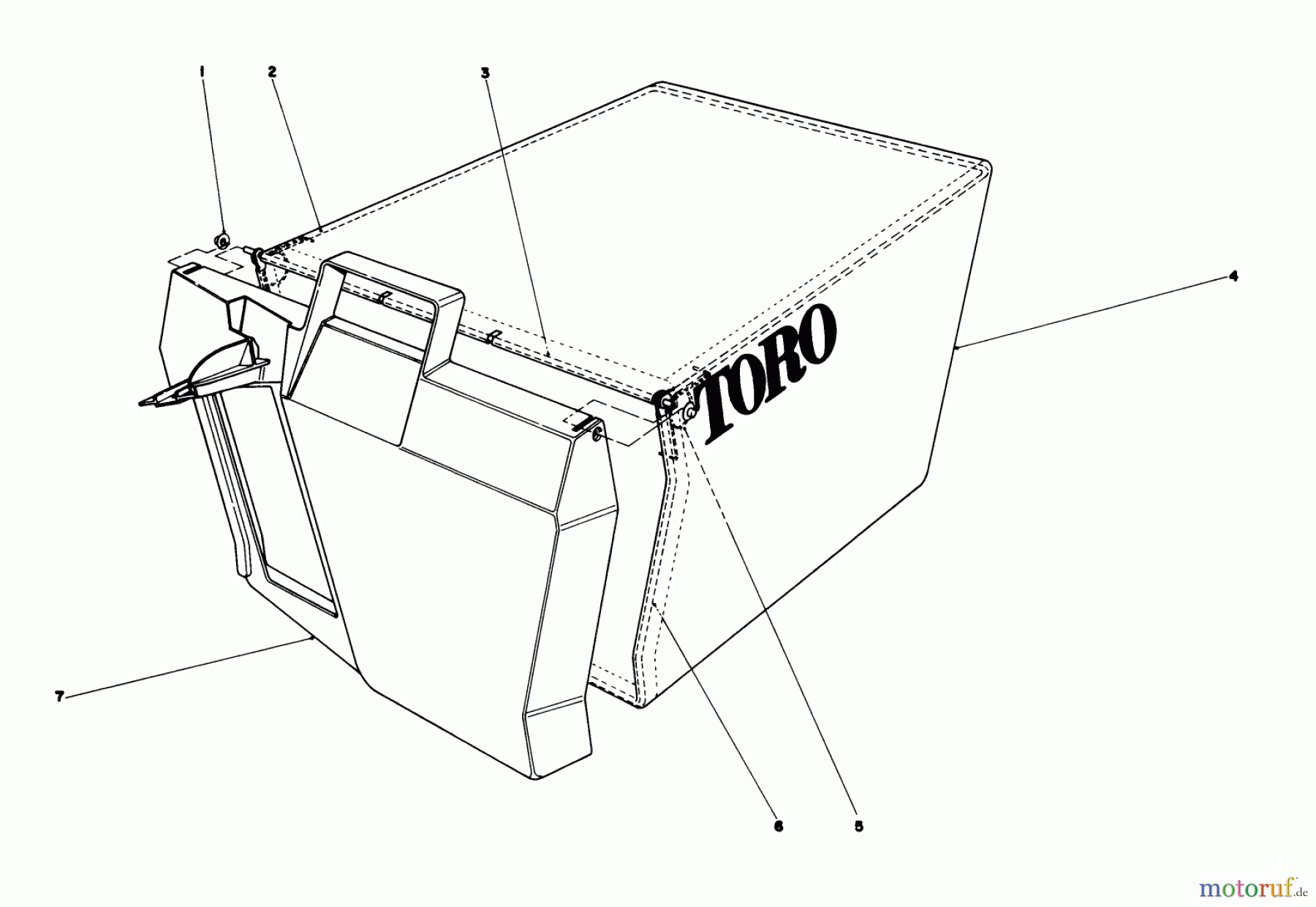  Toro Neu Mowers, Walk-Behind Seite 1 20700 - Toro Lawnmower, 1978 (8000001-8999999) GRASS BAG ASSEMBLY