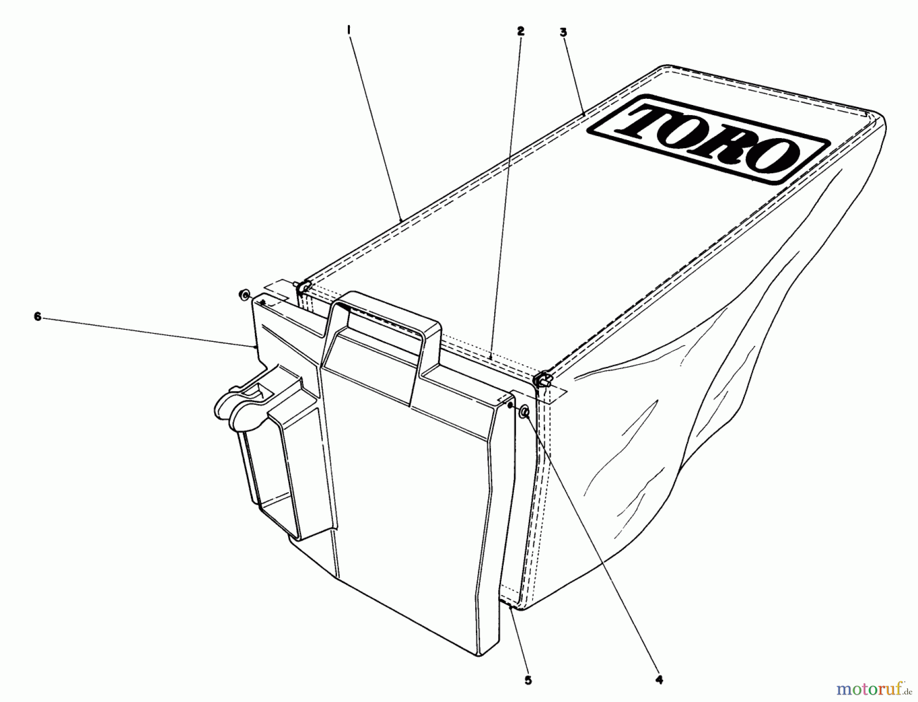  Toro Neu Mowers, Walk-Behind Seite 1 20762C - Toro Lawnmower, 1986 (6000001-6999999) GRASS BAG ASSEMBLY NO. 11-9469