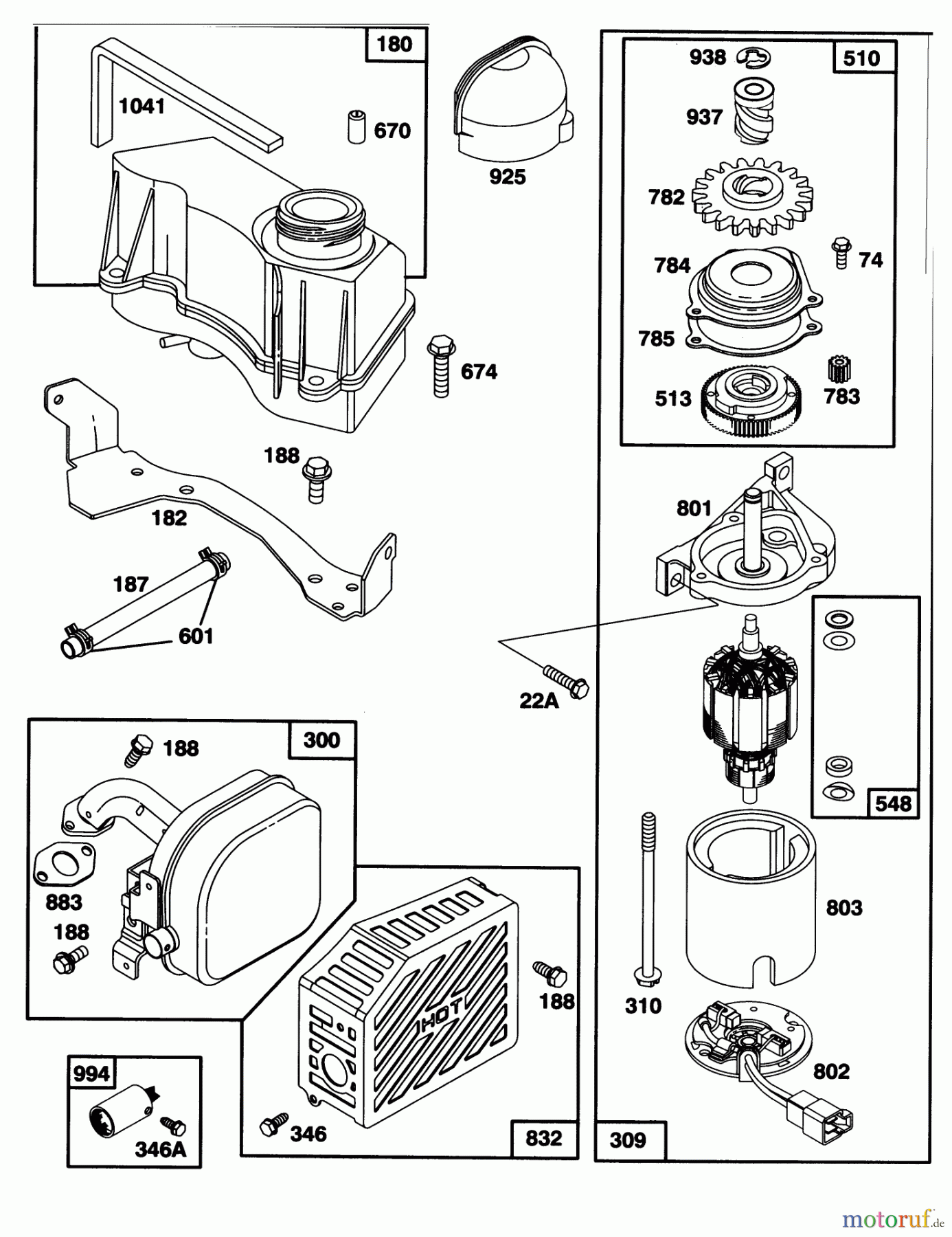 Toro Neu Mowers, Walk-Behind Seite 1 20763B - Toro Lawnmower, 1993 (39000001-39999999) ENGINE GTS-150 #4