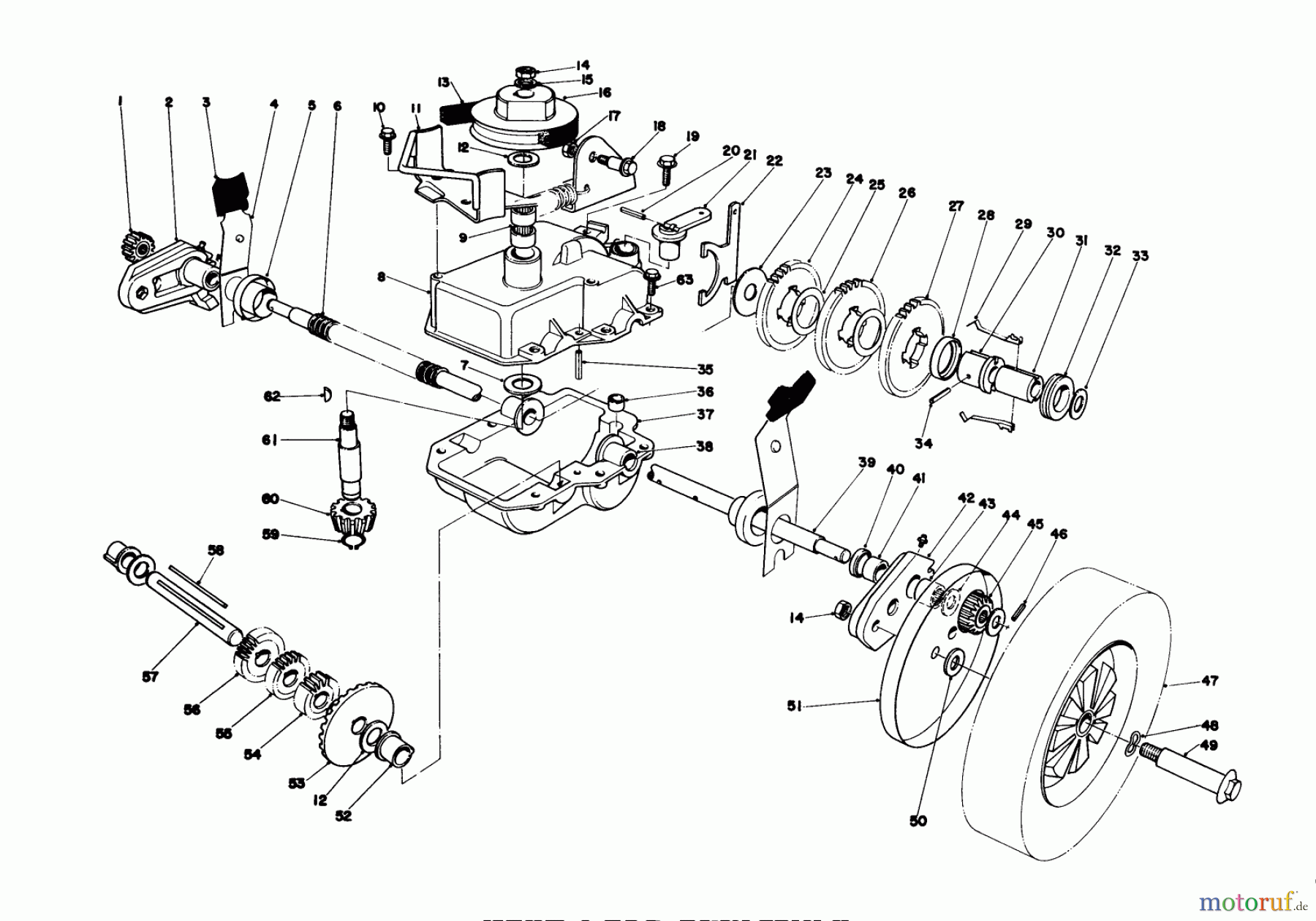 Toro Neu Mowers, Walk-Behind Seite 1 20810 - Toro Lawnmower, 1980 (0000001-0999999) GEAR CASE ASSEMBLY