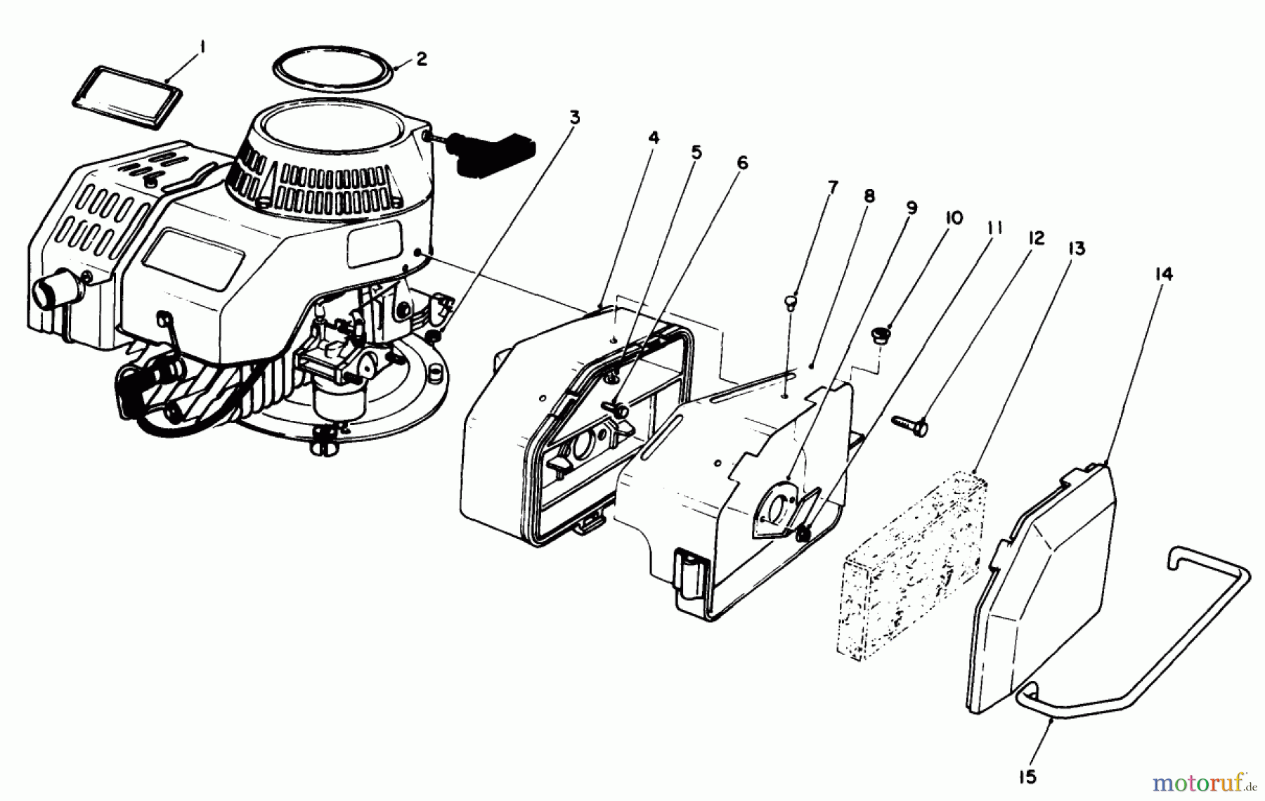  Toro Neu Mowers, Walk-Behind Seite 2 22025C - Toro Lawnmower, 1988 (8000001-8999999) ENGINE ASSEMBLY