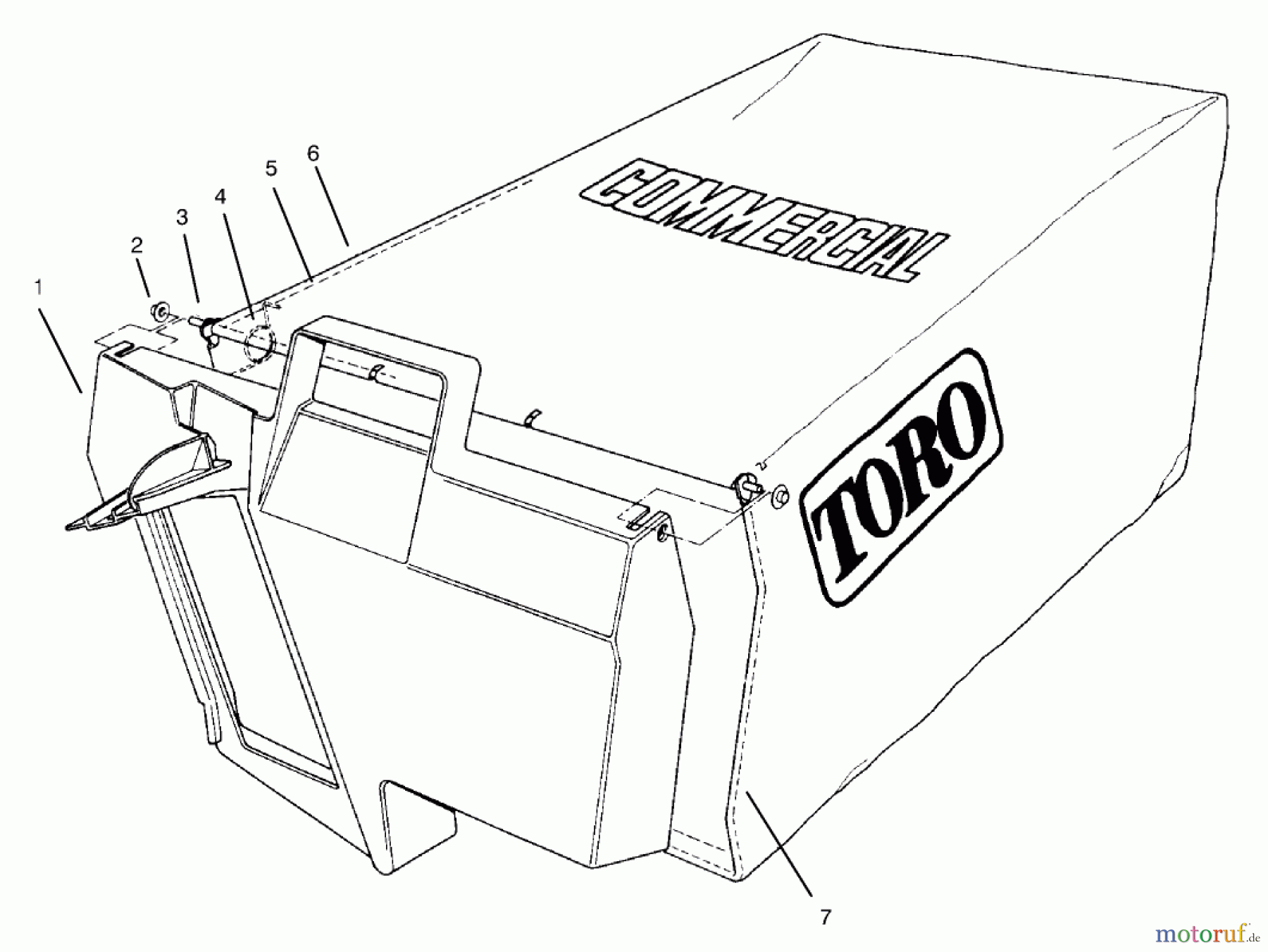  Toro Neu Mowers, Walk-Behind Seite 2 22045B - Toro Lawnmower, 1996 (6900001-6999999) GRASS BAG ASSEMBLY NO. 11-5609