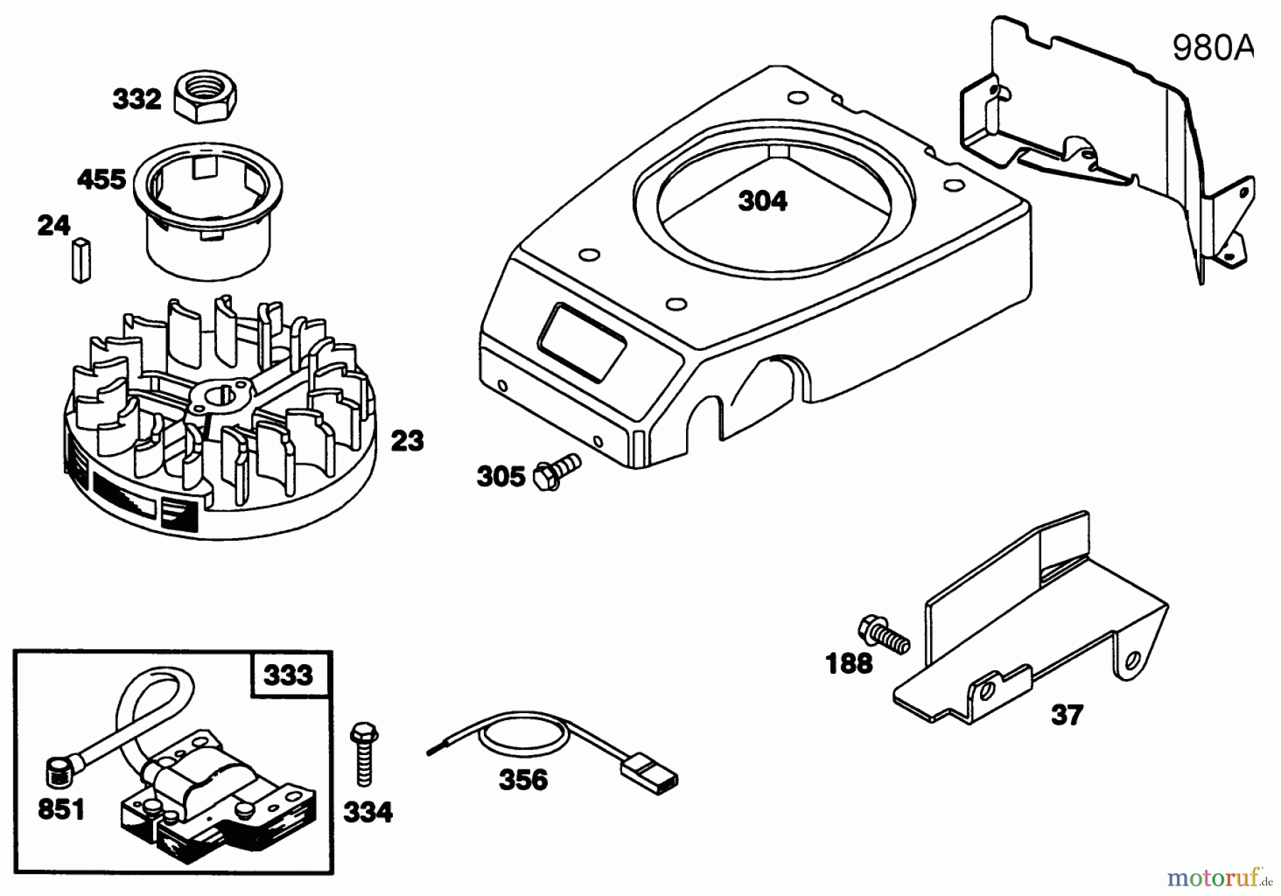  Toro Neu Mowers, Walk-Behind Seite 2 22151 - Toro Lawnmower, 1993 (3900001-3900855) ENGINE GTS 150 77-9140 #6