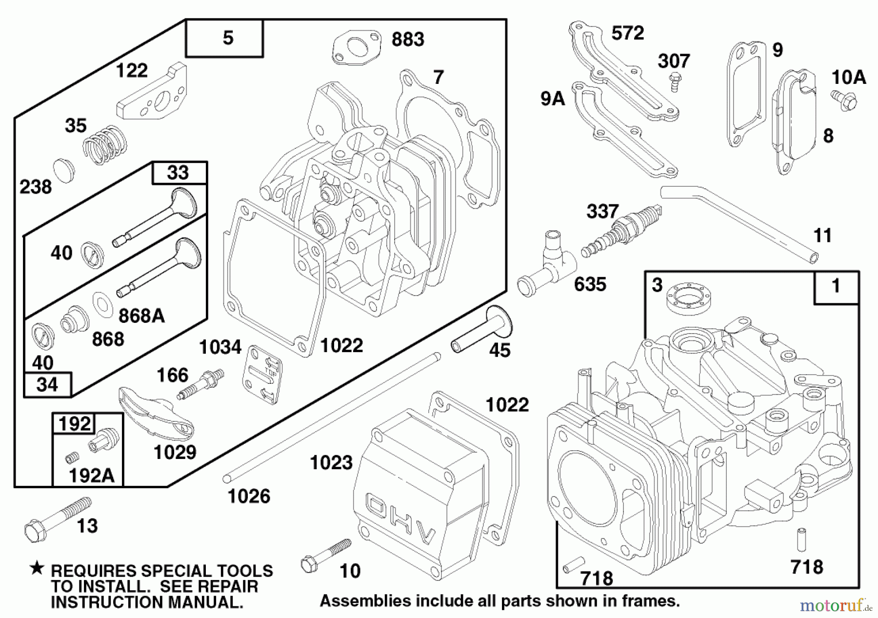 Toro Neu Mowers, Walk-Behind Seite 2 22154B - Toro Lawnmower, 1996 (6900001-6999999) ENGINE GTS 150 #1
