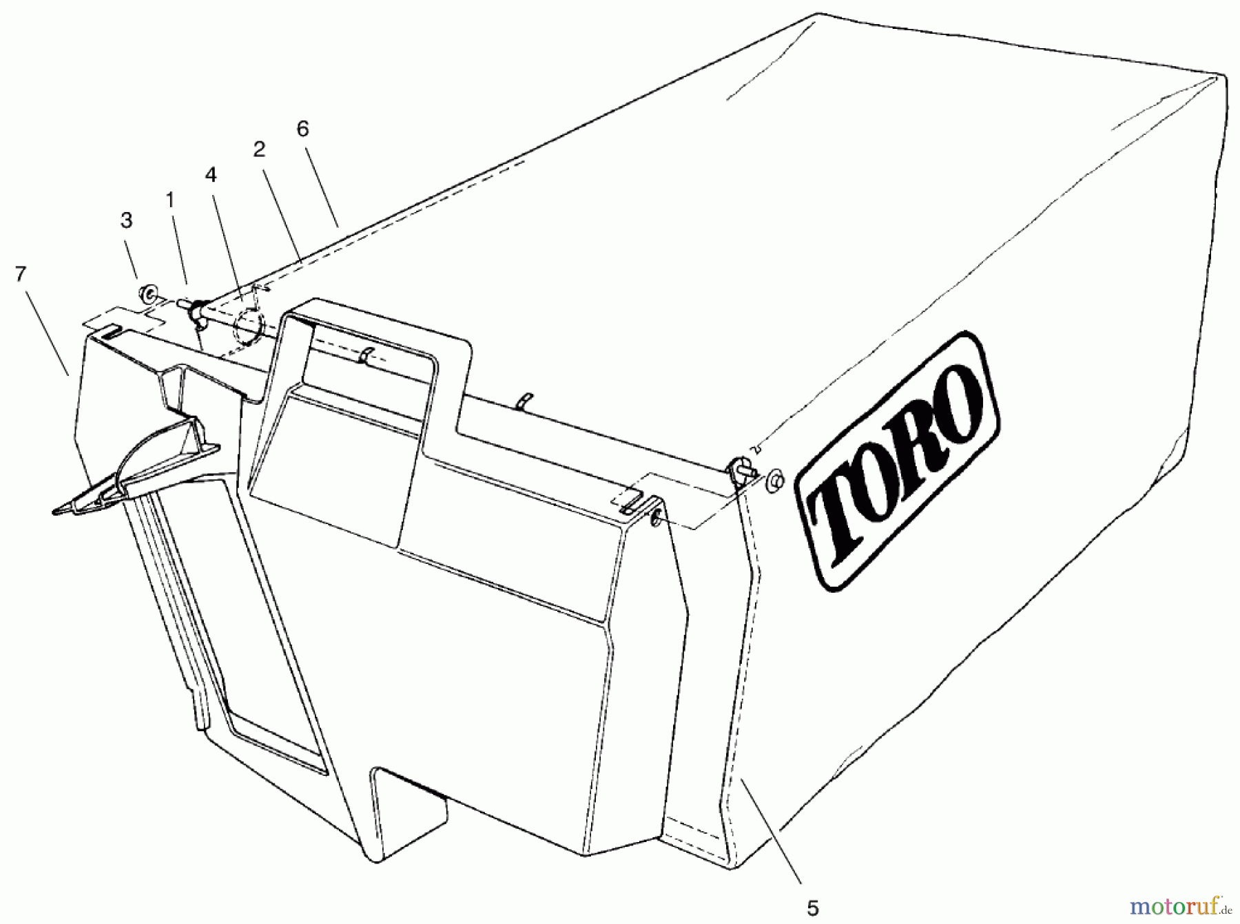 Toro Neu Mowers, Walk-Behind Seite 2 22158 - Toro Recycler Rear Bagger Mower, 1999 (9900001-9999999) BAGGING ASSEMBLY