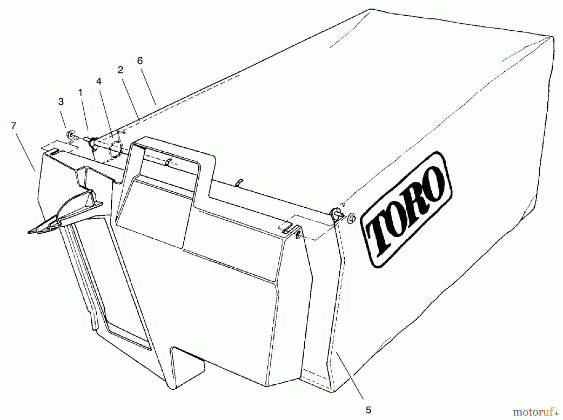 Toro Neu Mowers, Walk-Behind Seite 2 22160 - Toro Recycler Mower, 2000 (200000001-200999999) GRASS BAGGING ASSEMBLY