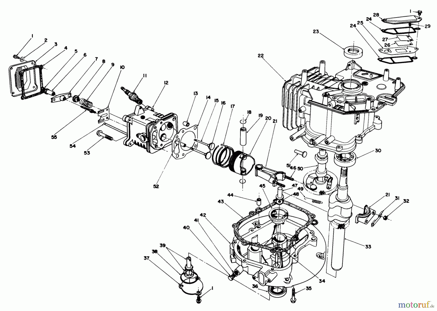Toro Neu Mowers, Walk-Behind Seite 2 22623 - Toro Lawnmower, 1987 (7000001-7999999) ENGINE ASSEMBLY #2