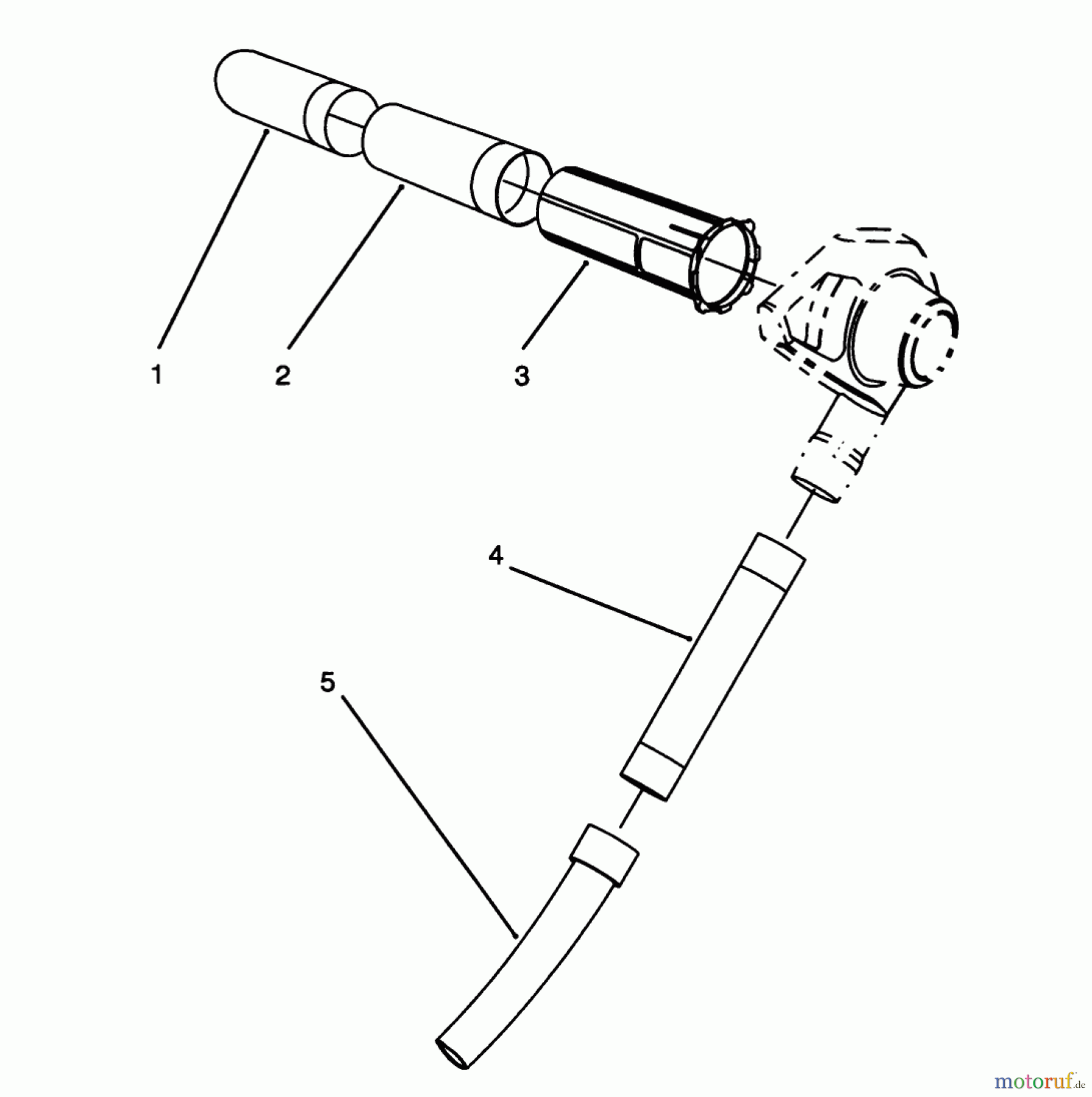 Toro Neu Blowers/Vacuums/Chippers/Shredders 51547 (700) - Toro 700 Rake-O-Vac, 1994 (49000001-49999999) TUBE ASSEMBLY