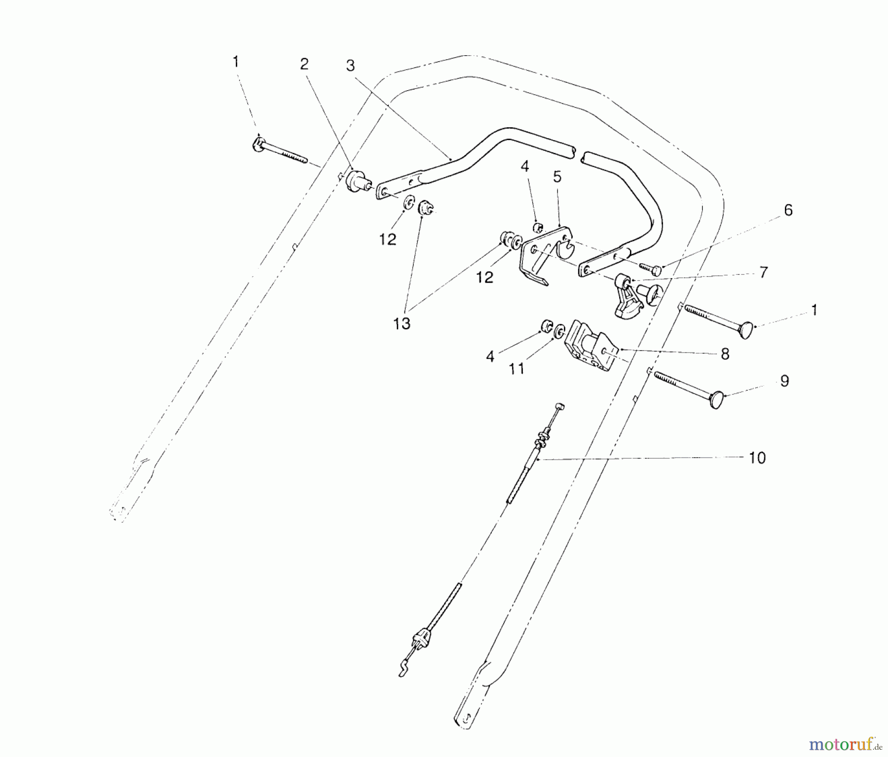 Toro Neu Mowers, Walk-Behind Seite 2 26625B - Toro Lawnmower, 1990 (0000001-0999999) TRACTION CONTROL ASSEMBLY