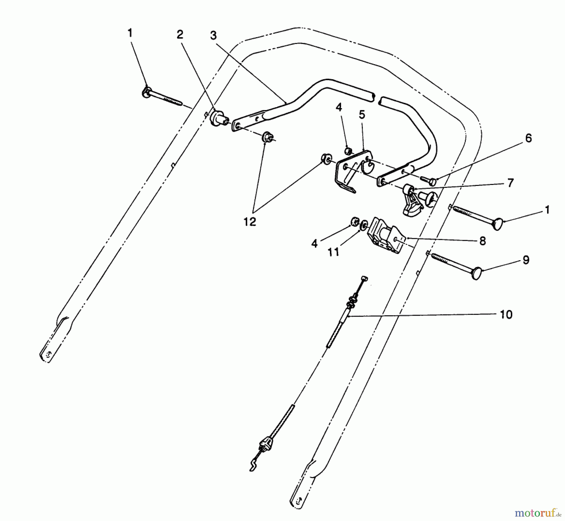 Toro Neu Mowers, Walk-Behind Seite 2 26625CG - Toro Lawnmower, 1989 (9000001-9999999) TRACTION CONTROL ASSEMBLY