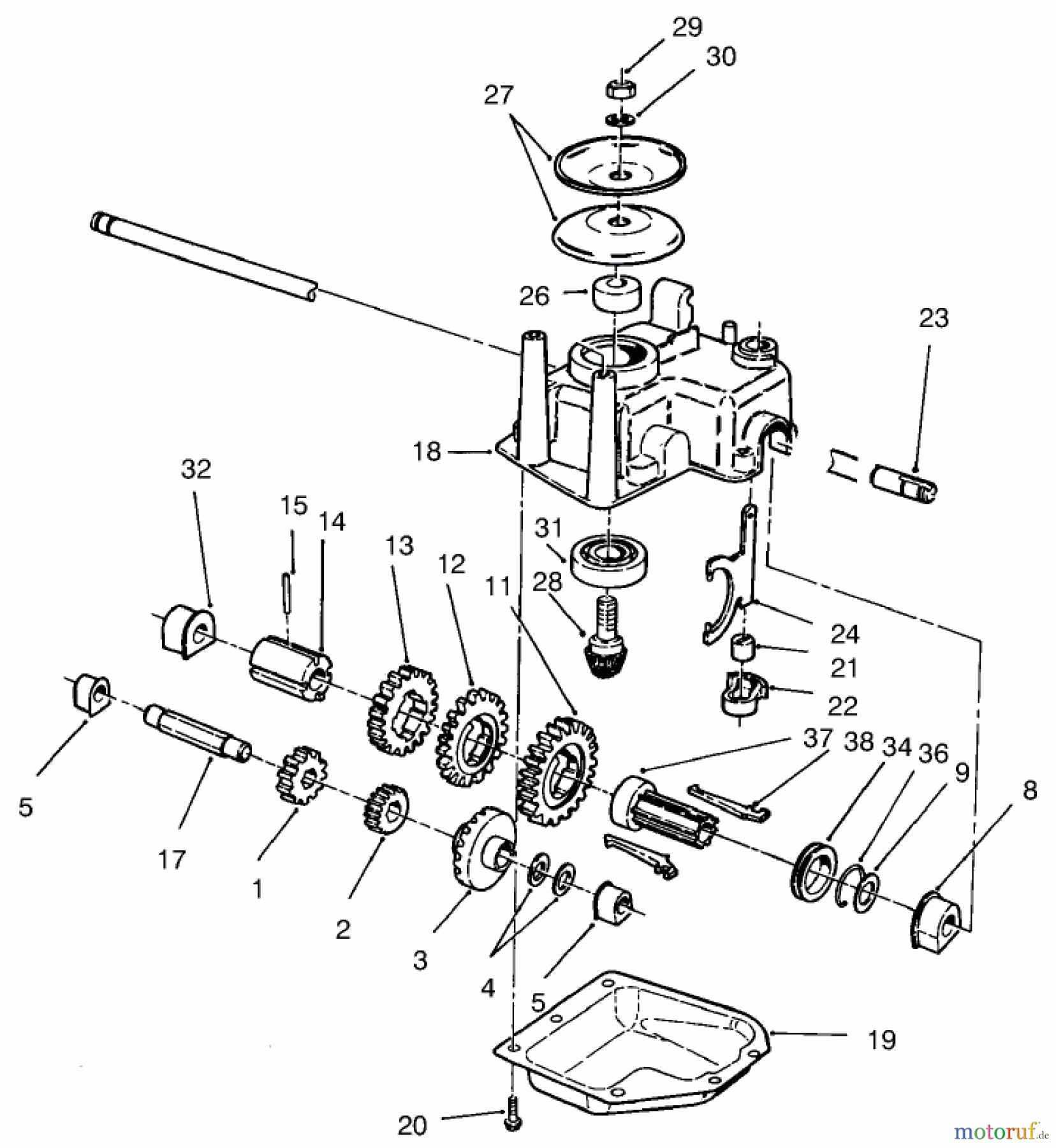 Toro Neu Mowers, Walk-Behind Seite 2 26638 - Toro Lawnmower, 2000 (200000001-200999999) GEAR CASE ASSEMBLY #62-6673