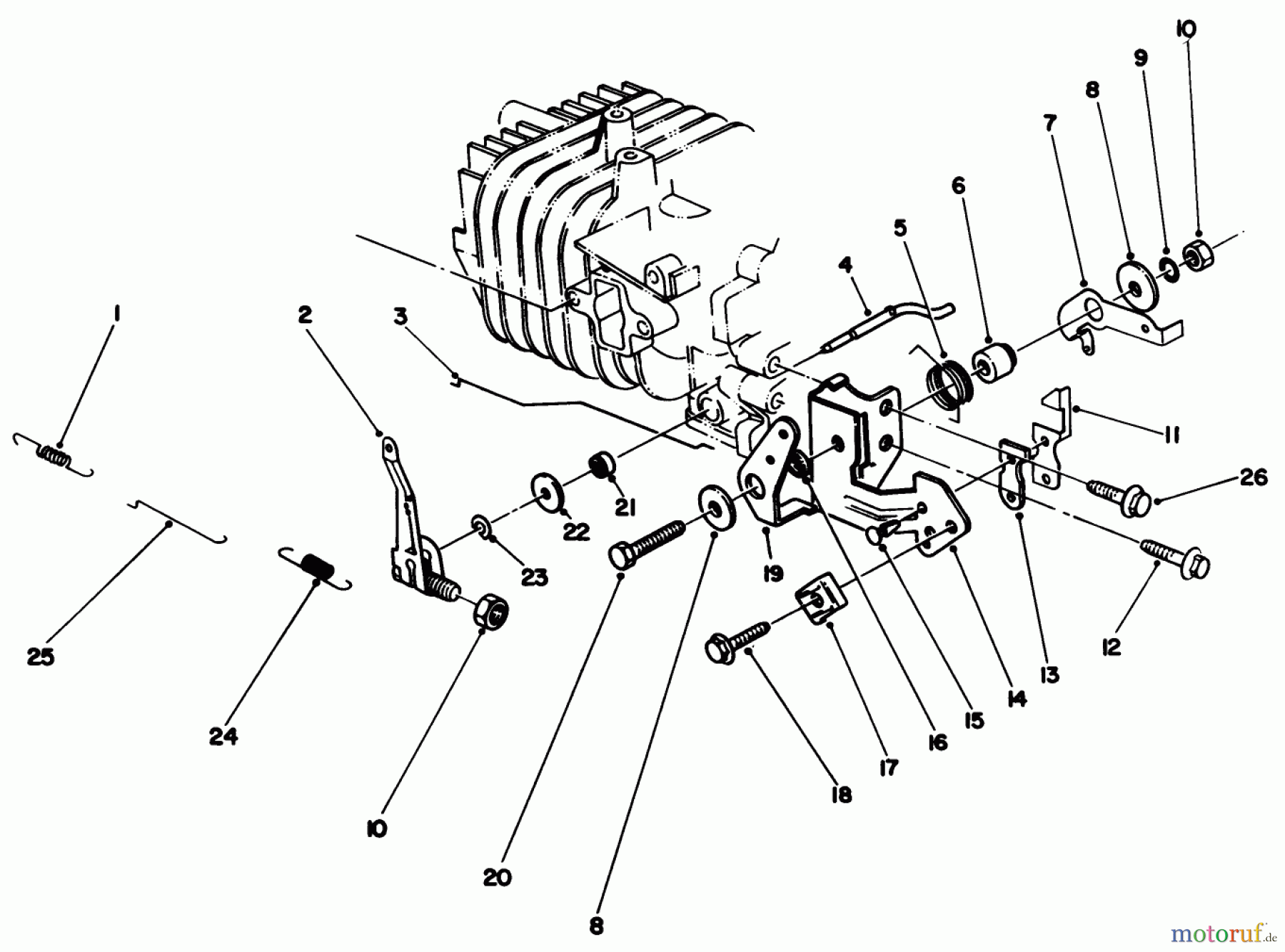 Toro Neu Mowers, Walk-Behind Seite 2 26640B - Toro Lawnmower, 1993 (3900001-3999999) GOVERNOR ASSEMBLY (MODEL NO. 47PN2-6)