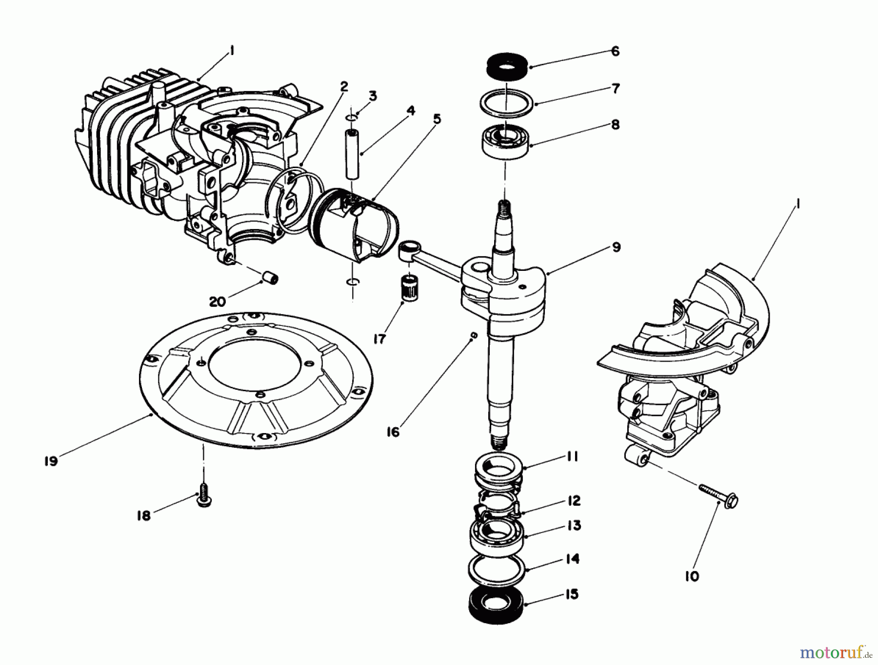  Toro Neu Mowers, Walk-Behind Seite 2 26682 - Toro Lawnmower, 1989 (9000001-9999999) CRANKSHAFT ASSEMBLY (ENGINE NO. 47PJ8)