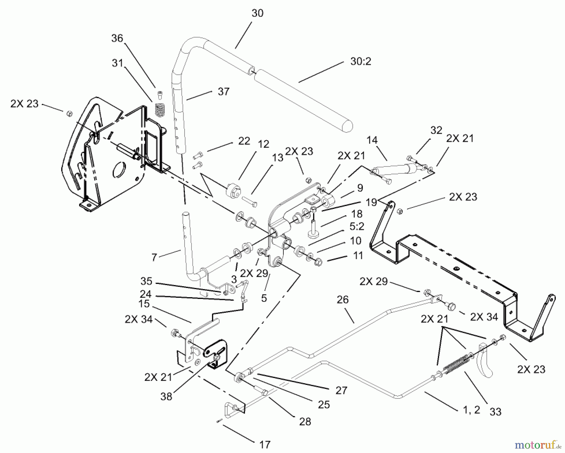  Toro Neu Mowers, Zero-Turn 74330 (16-42Z) - Toro 16-42Z TimeCutter Z Riding Mower, 2003 (230000001-230999999) CONTROL ASSEMBLY