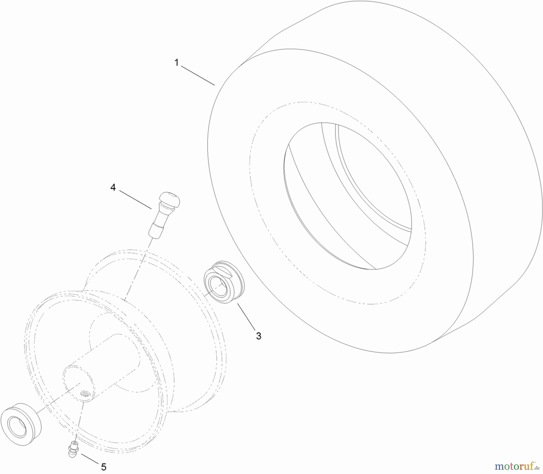Toro Neu Mowers, Zero-Turn 74630 (5000) - Toro TimeCutter SS 5000 Riding Mower, 2012 (SN 312000001-312999999) 13 INCH WHEEL AND TIRE ASSEMBLY NO. 119-3473