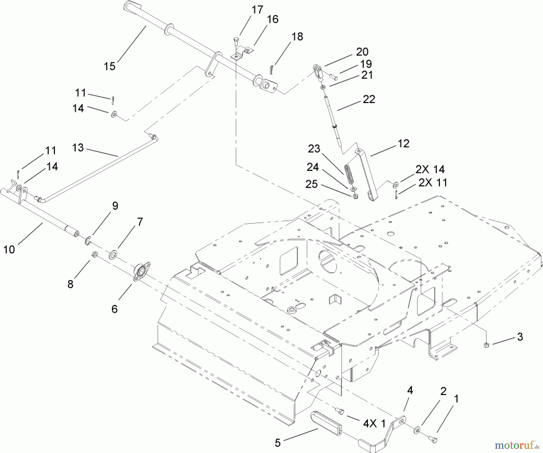  Toro Neu Mowers, Zero-Turn 74704 (ZX480) - Toro TimeCutter ZX480 Riding Mower, 2006 (260000001-260999999) PARKING BRAKE ASSEMBLY