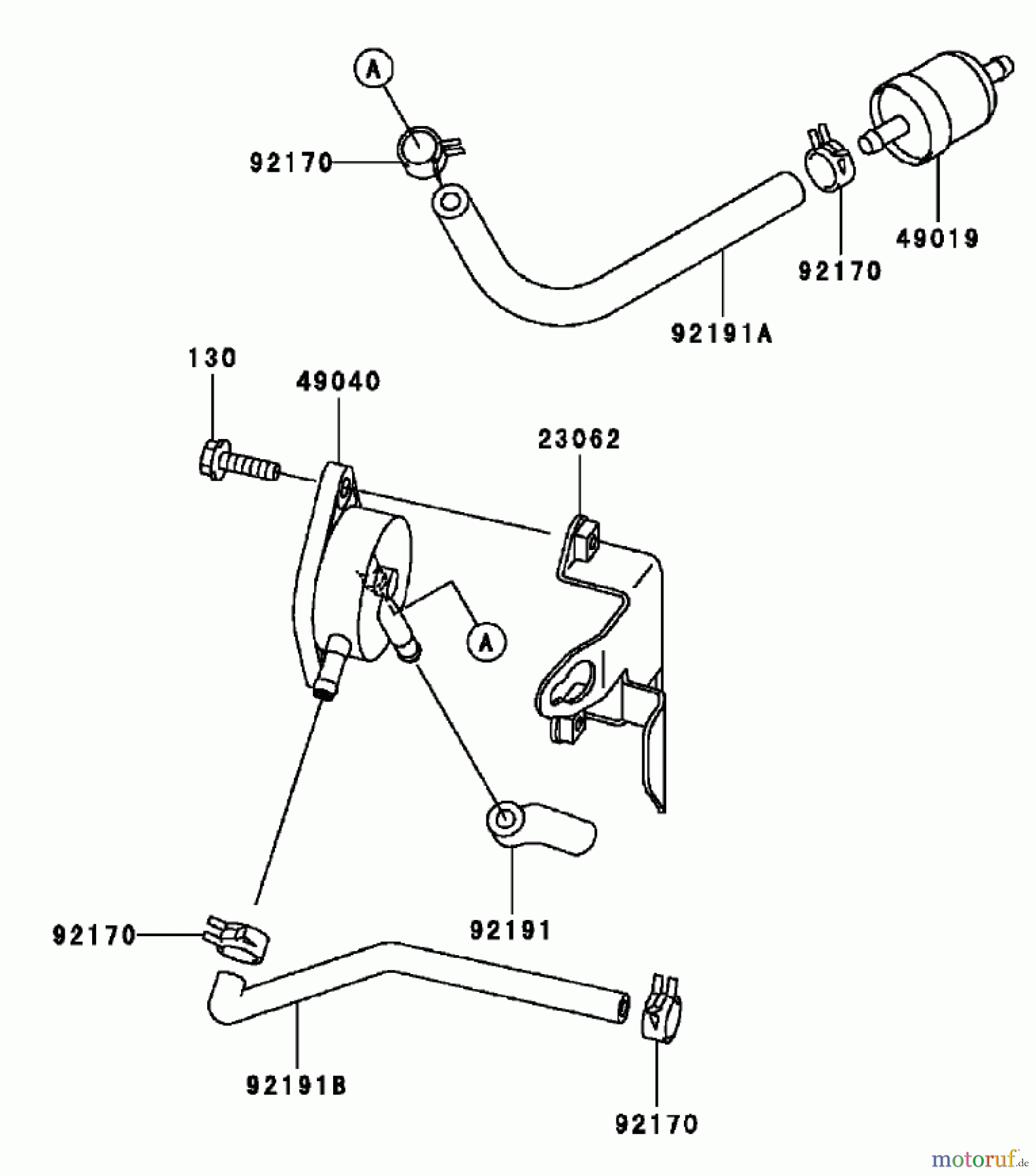 Toro Neu Mowers, Zero-Turn 74802 (19-52ZX) - Toro 19-52ZX TimeCutter ZX Riding Mower, 2004 (240000001-240000158) FUEL TANK AND FUEL VALVE ASSEMBLY KAWASAKI FH580V-AS13