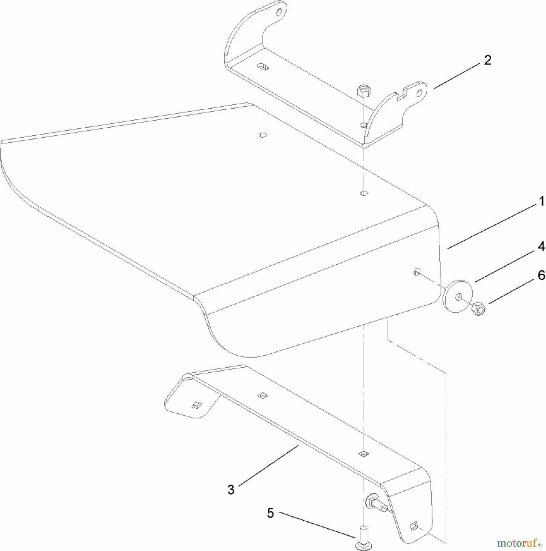 Toro Neu Mowers, Zero-Turn 74812 (Z4800) - Toro TITAN Z4800 Zero-Turn-Radius Riding Mower, 2008 (280000001-280999999) RUBBER DEFLECTOR ASSEMBLY NO. 114-1651