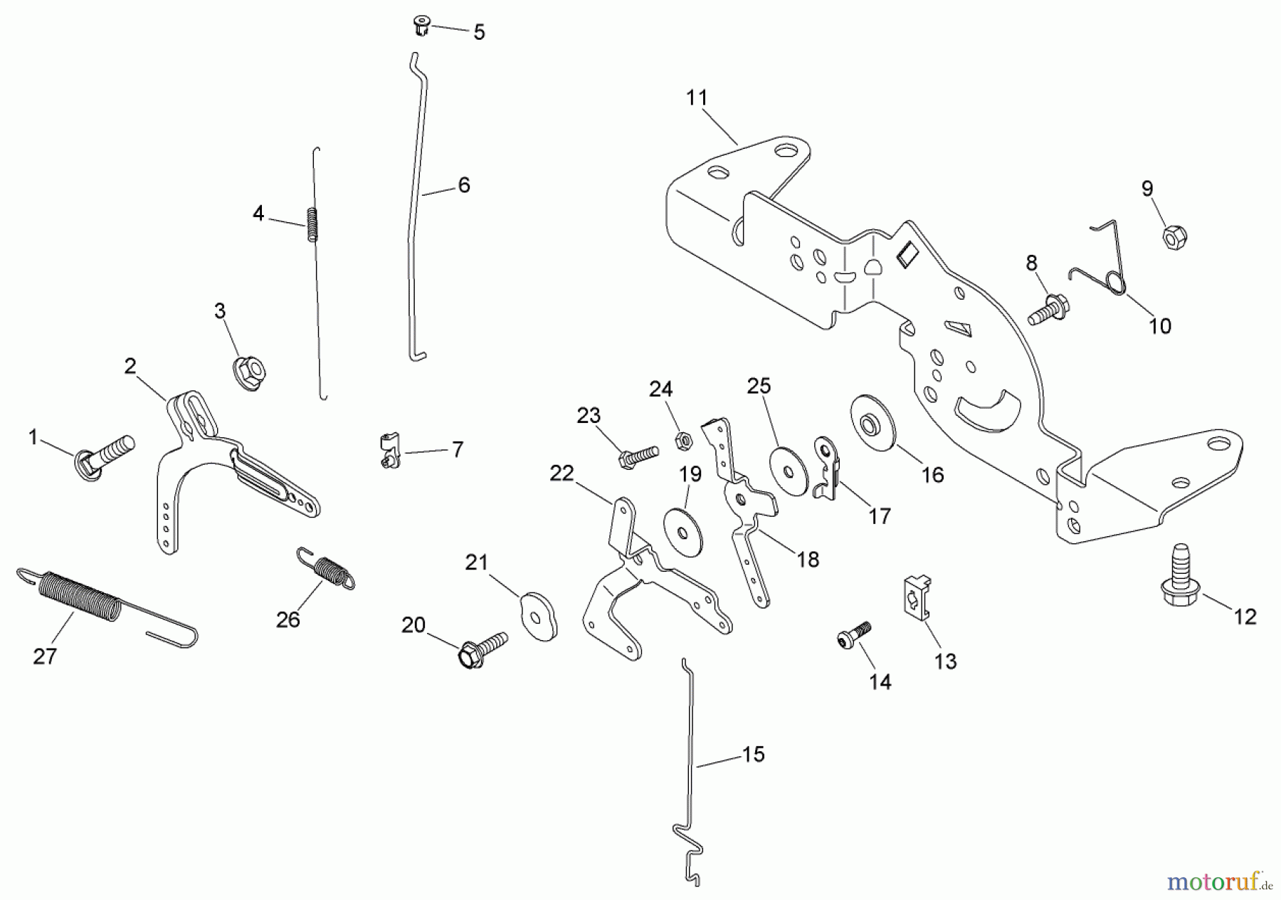 Toro Neu Mowers, Zero-Turn 74818 (Z5200) - Toro TITAN Z5200 Zero-Turn-Radius Riding Mower, 2008 (280000001-280999999) ENGINE CONTROL ASSEMBLY KOHLER SV830-0014
