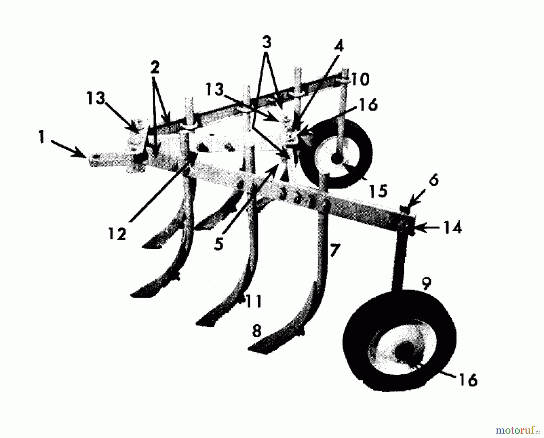 Toro Neu Utility Carts UW-641 - Toro Utility Wagon, 1961 AC-6 CULTIVATOR PARTS LIST