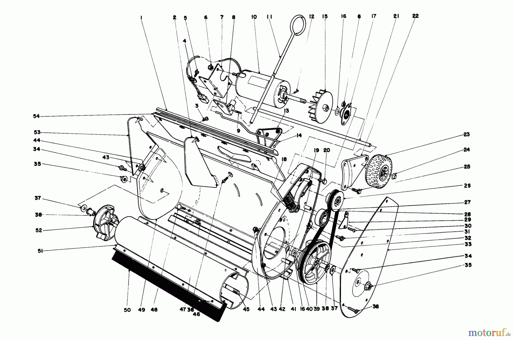 Toro Neu Snow Blowers/Snow Throwers Seite 1 38000 (S-120) - Toro S-120 Snowthrower, 1982 (2000001-2999999) LOWER MAIN FRAME ASSEMBLY
