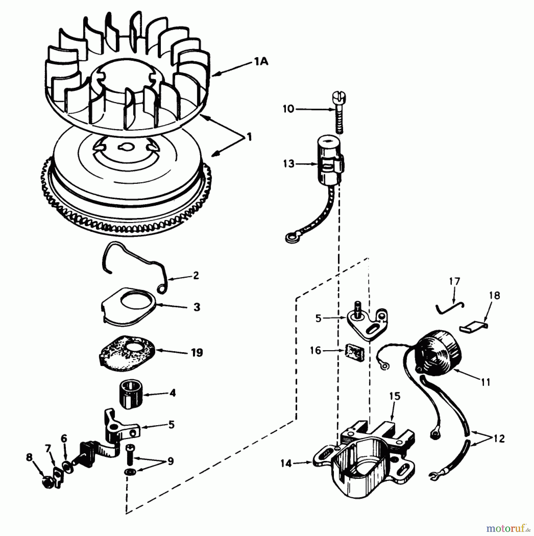  Toro Neu Snow Blowers/Snow Throwers Seite 1 38045 (524) - Toro 524 Snowthrower, 1983 (3000001-3999999) MAGNETO NO. 610694A