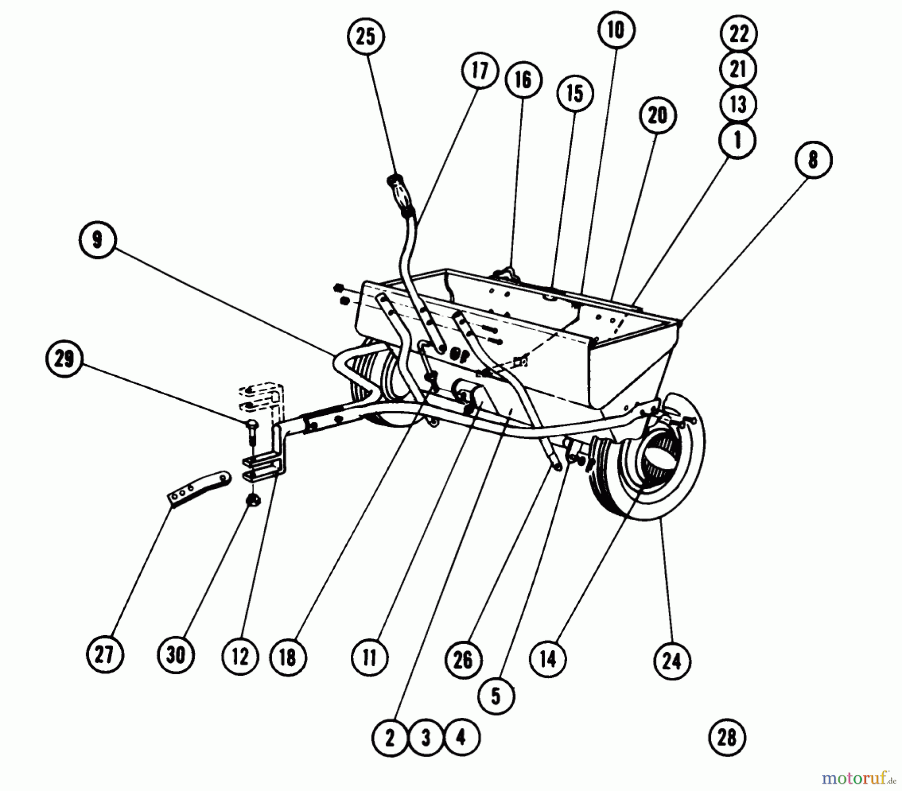  Toro Neu Accessories, Tiller/Cultivator 7-1721 - Toro Cultivator, 1968 PARTS LIST #1