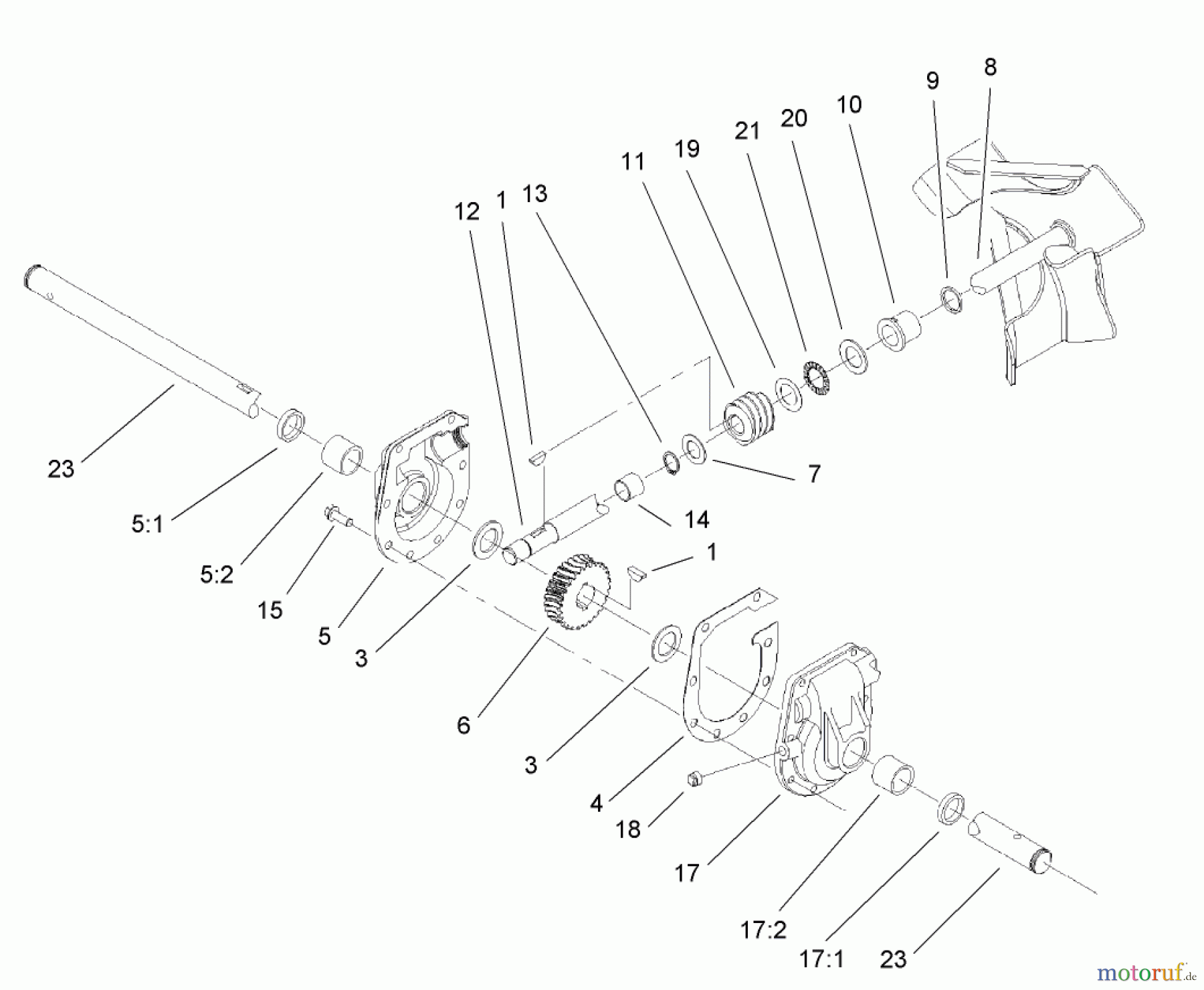 Toro Neu Snow Blowers/Snow Throwers Seite 1 38078 (824) - Toro 824 Snowthrower, 2001 (210000001-210999999) GEAR CASE ASSEMBLY NO. 95-2674