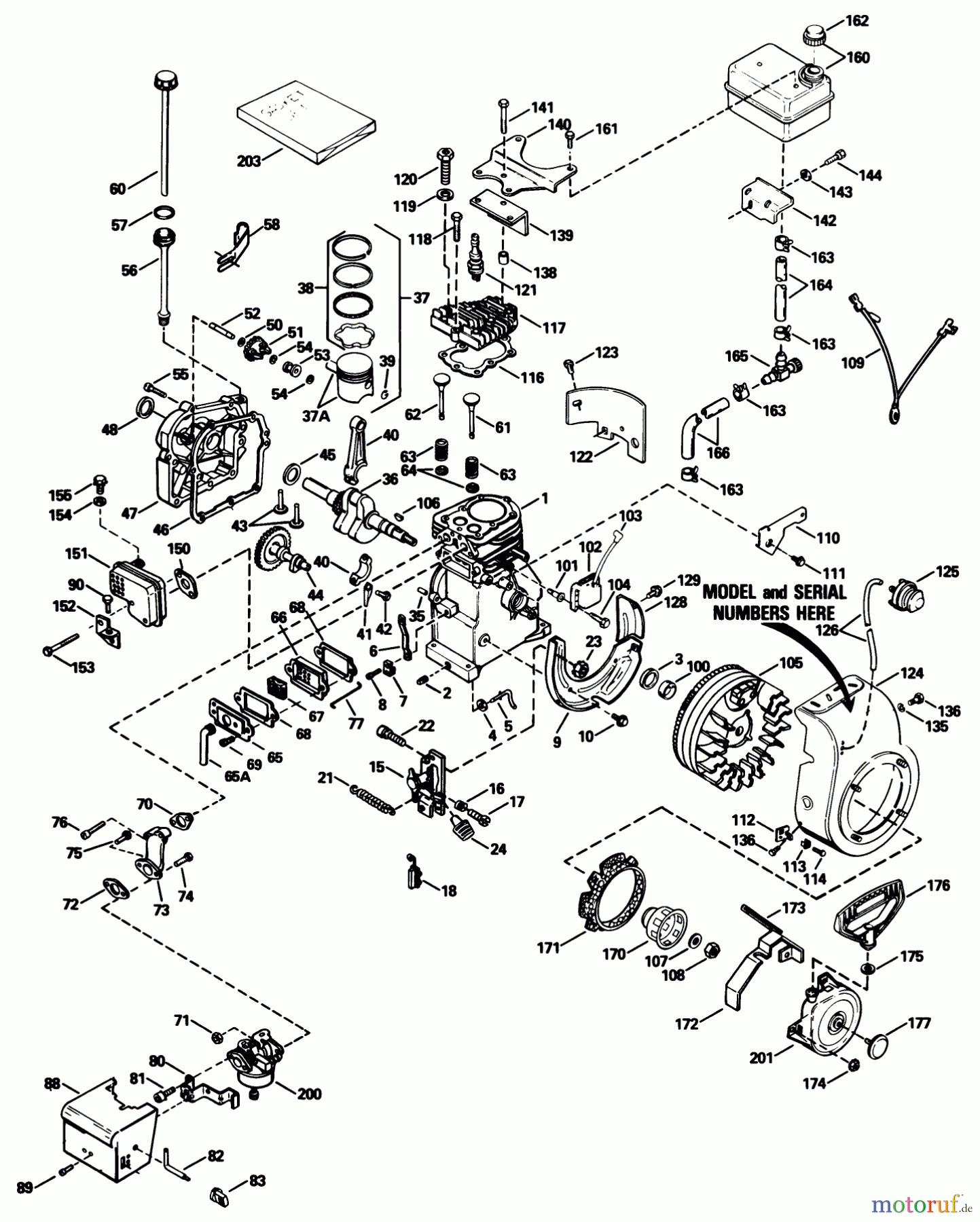 Toro Neu Snow Blowers/Snow Throwers Seite 1 38056 (521) - Toro 521 Snowthrower, 1988 (8000001-8999999) ENGINE TECUMSEH MODEL HS50-67259G