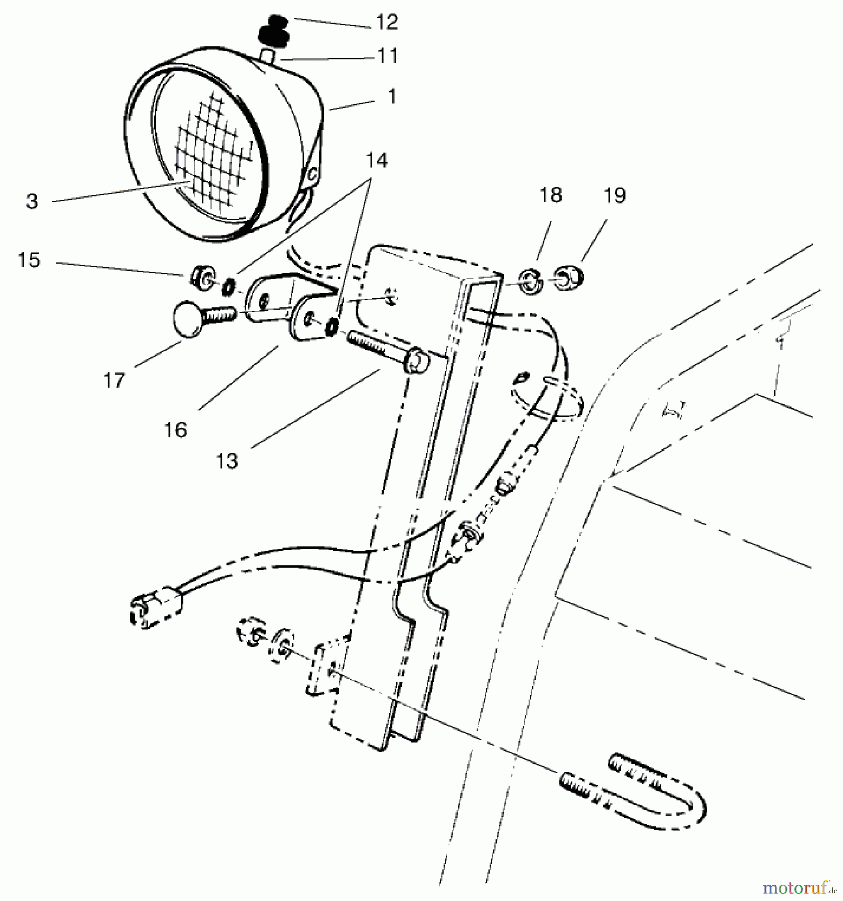 Toro Neu Snow Blowers/Snow Throwers Seite 1 38066 (824XL) - Toro 824XL Power Throw Snowthrower, 2002 (220000001-220999999) HEADLAMP ASSEMBLY