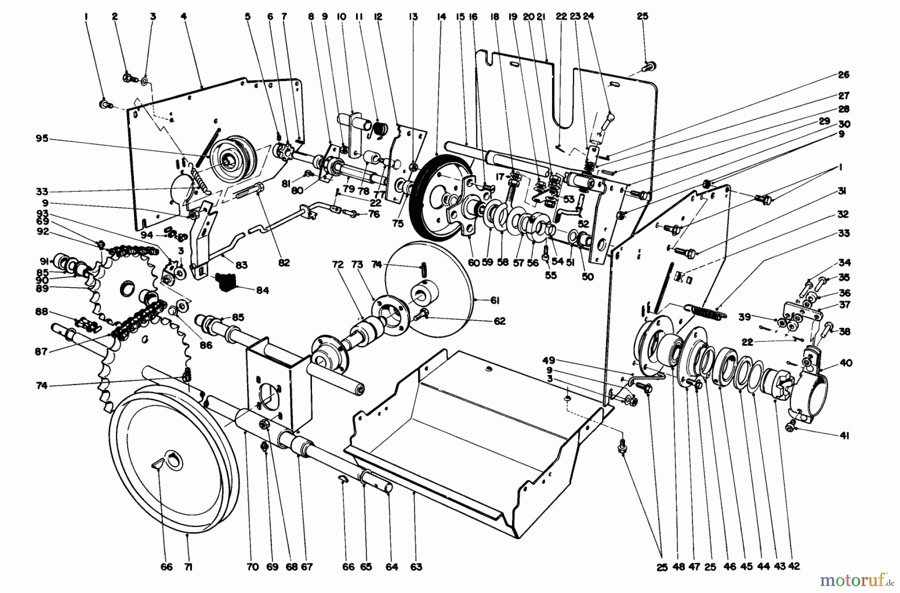 Toro Neu Snow Blowers/Snow Throwers Seite 1 38090 (1132) - Toro 1132 Snowthrower, 1984 (4000001-4999999) TRACTION ASSEMBLY