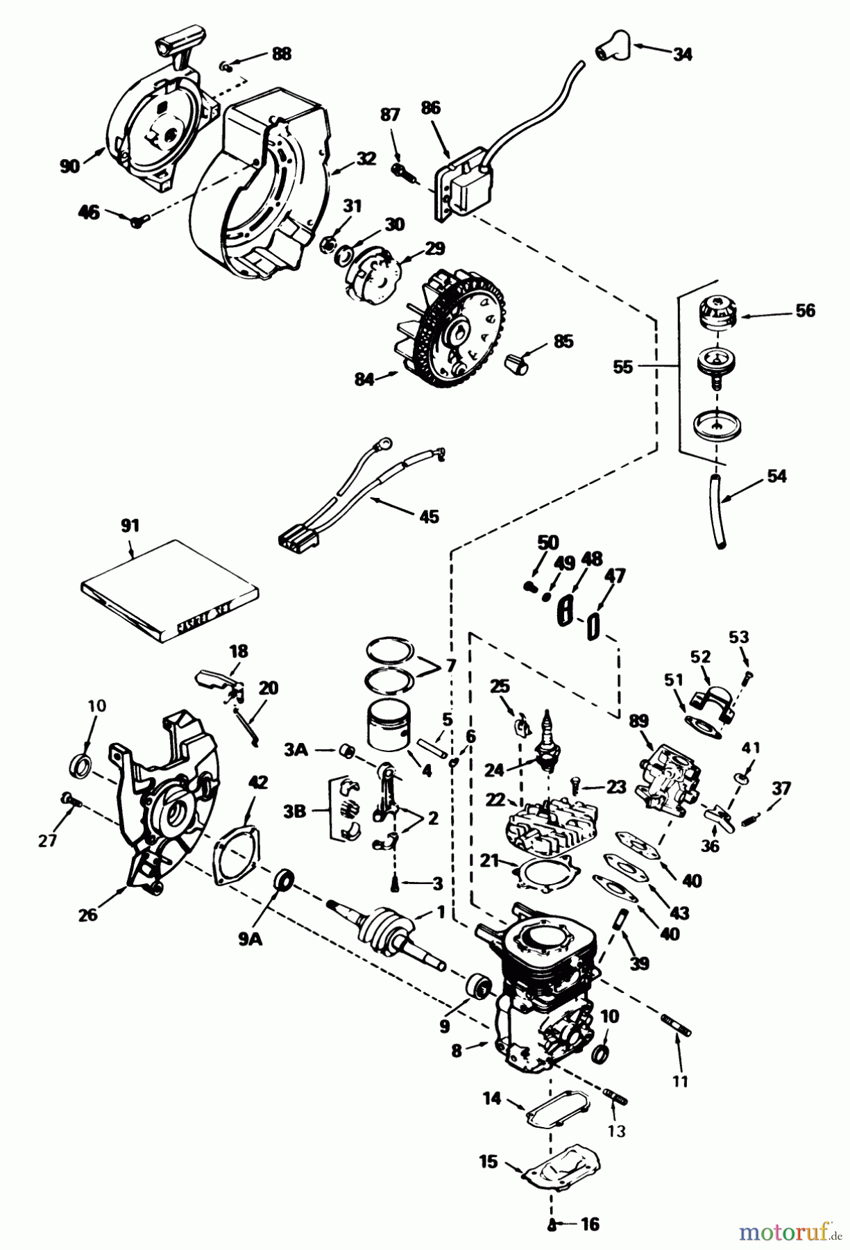 Toro Neu Snow Blowers/Snow Throwers Seite 1 38115C (CR-20R) - Toro CR-20 Snowthrower, 1988 (8000001-8999999) ENGINE TECUMSEH MODEL NO. AH-600 TYPE 1647-M (MODEL NO. 38110C)