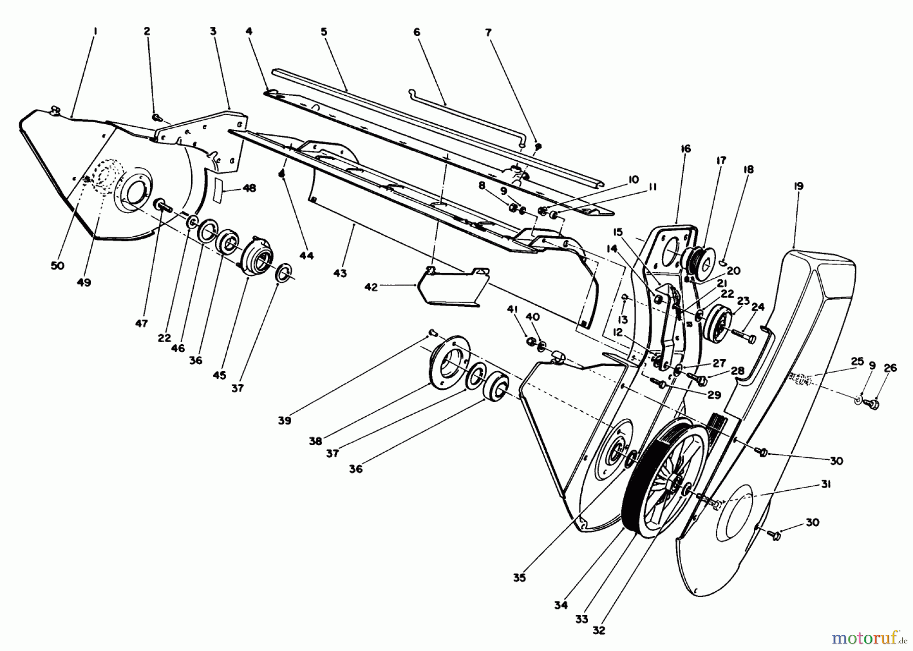 Toro Neu Snow Blowers/Snow Throwers Seite 1 38115C (CR-20R) - Toro CR-20 Snowthrower, 1988 (8000001-8999999) LOWER FRAME ASSEMBLY