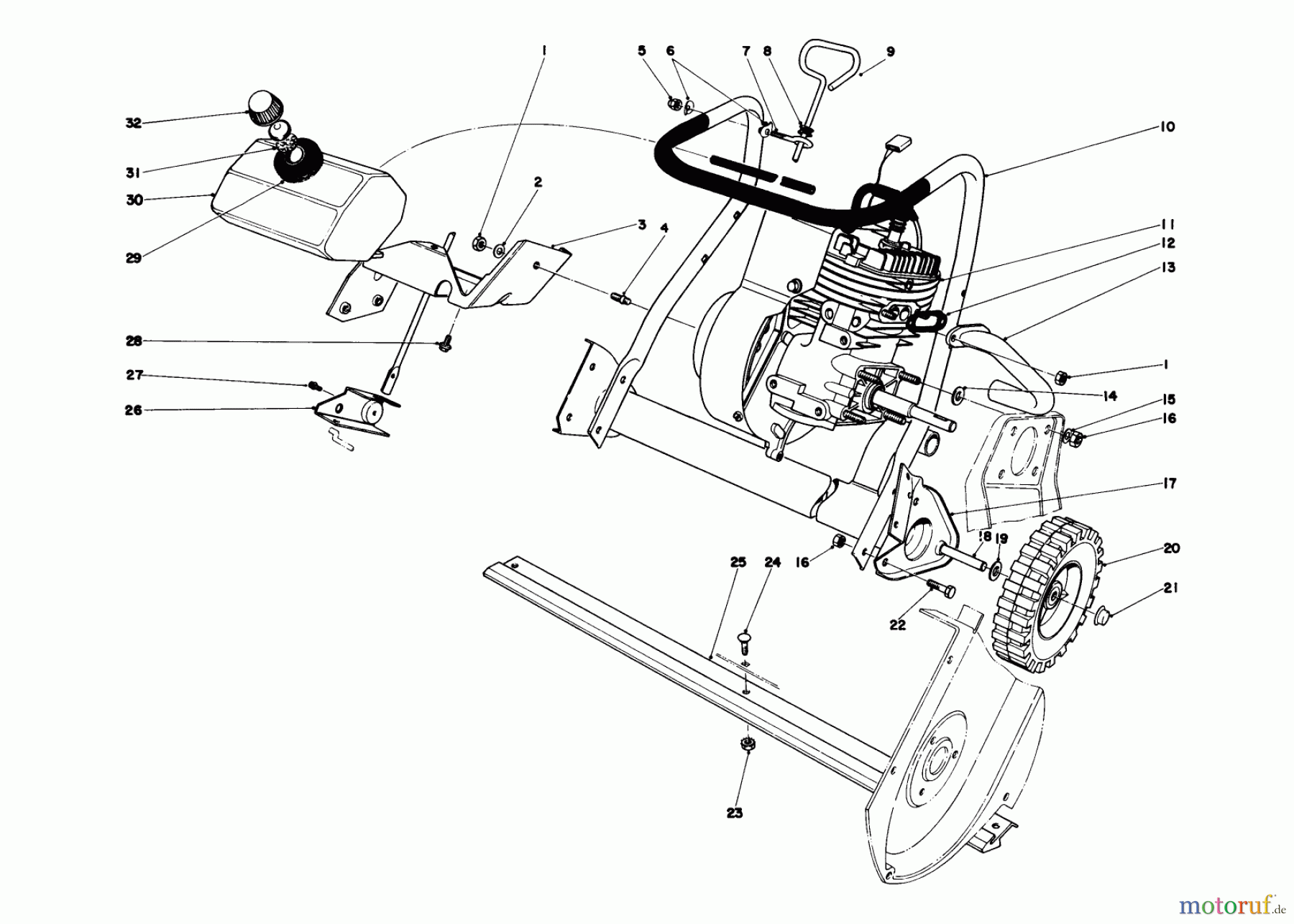 Toro Neu Snow Blowers/Snow Throwers Seite 1 38120 (S-200) - Toro S-200 Snowthrower, 1981 (1000001-1000350) ENGINE ASSEMBLY (MODEL 38120)