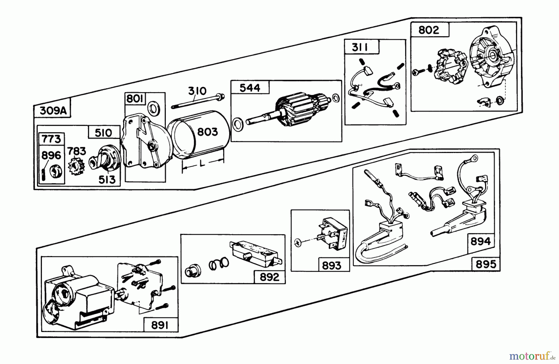 Toro Neu Snow Blowers/Snow Throwers Seite 1 38150 (826) - Toro 826 Snowthrower, 1987 (7000001-7999999) STARTER MOTOR KIT MODEL NO. 37-4630 (OPTIONAL)